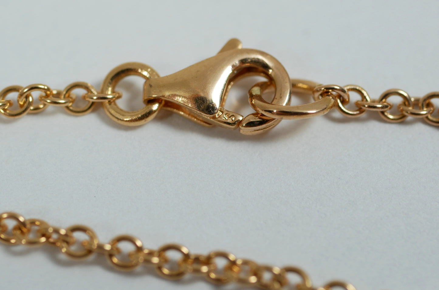 Solid 18ct Yellow Gold & Checkerboard Cut Topaz 40cm 15.75" Cable Chain Necklace