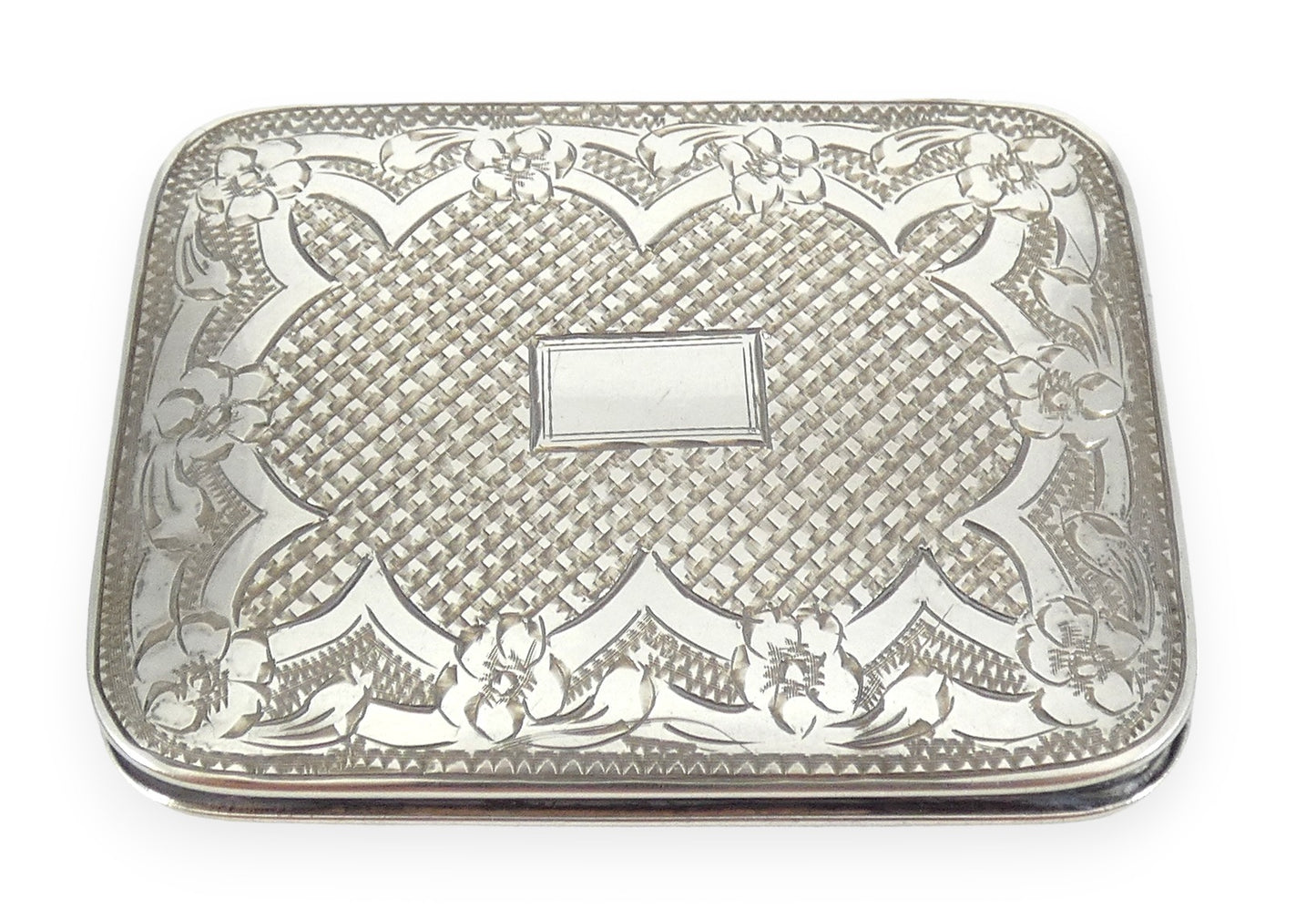 Antique Art Deco 1930 Israel Solid 833 Silver Powder Mirror Compact Leo Gersting