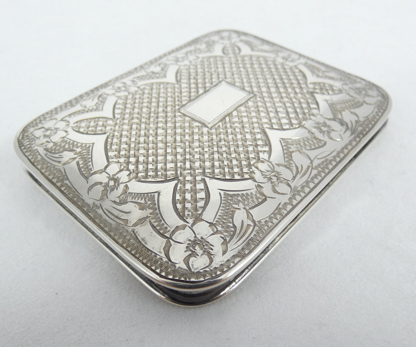 Antique Art Deco 1930 Israel Solid 833 Silver Powder Mirror Compact Leo Gersting
