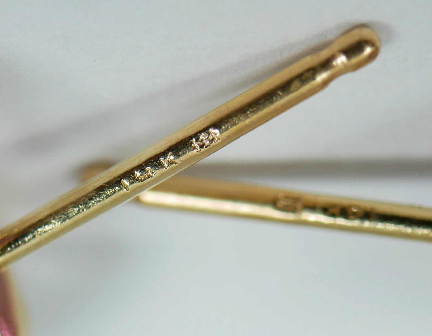 Pair of Solid 14ct Yellow Gold 2ct Emerald Cut Amethyst Stud Earrings Set 585