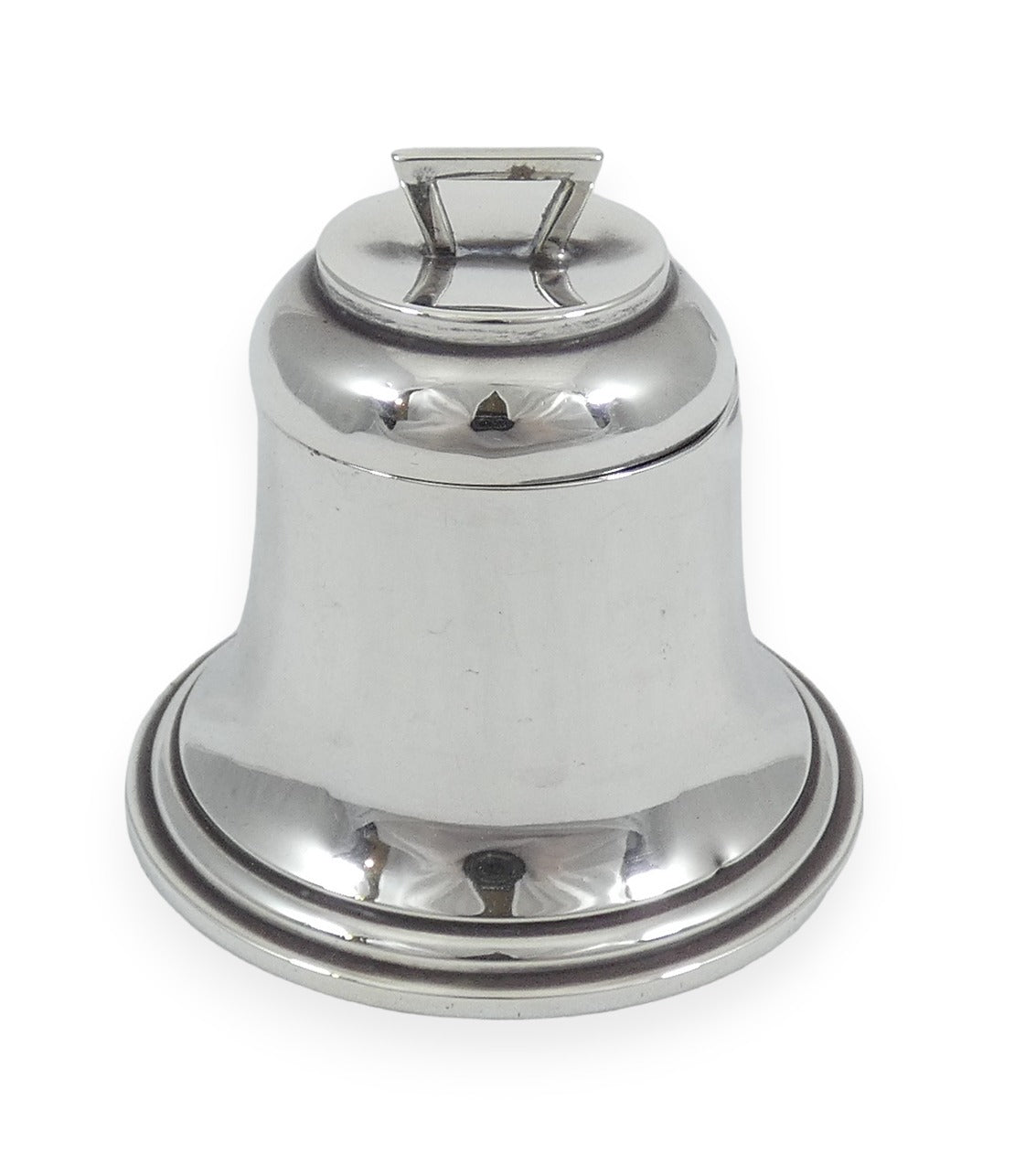 Antique Edwardian 1913 Sterling Silver 6cm Bell Shape Inkwell Ink Well Desk Set