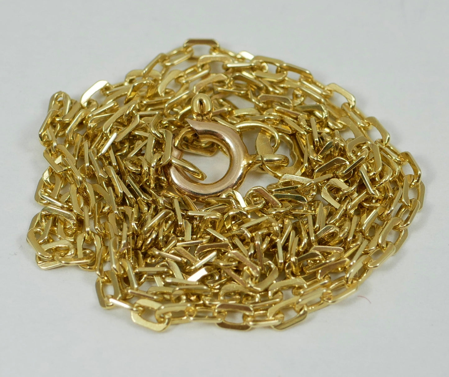 Italian Solid 14ct Yellow Gold 49cm 19" 2mm Square Box Cable Chain Necklace 585