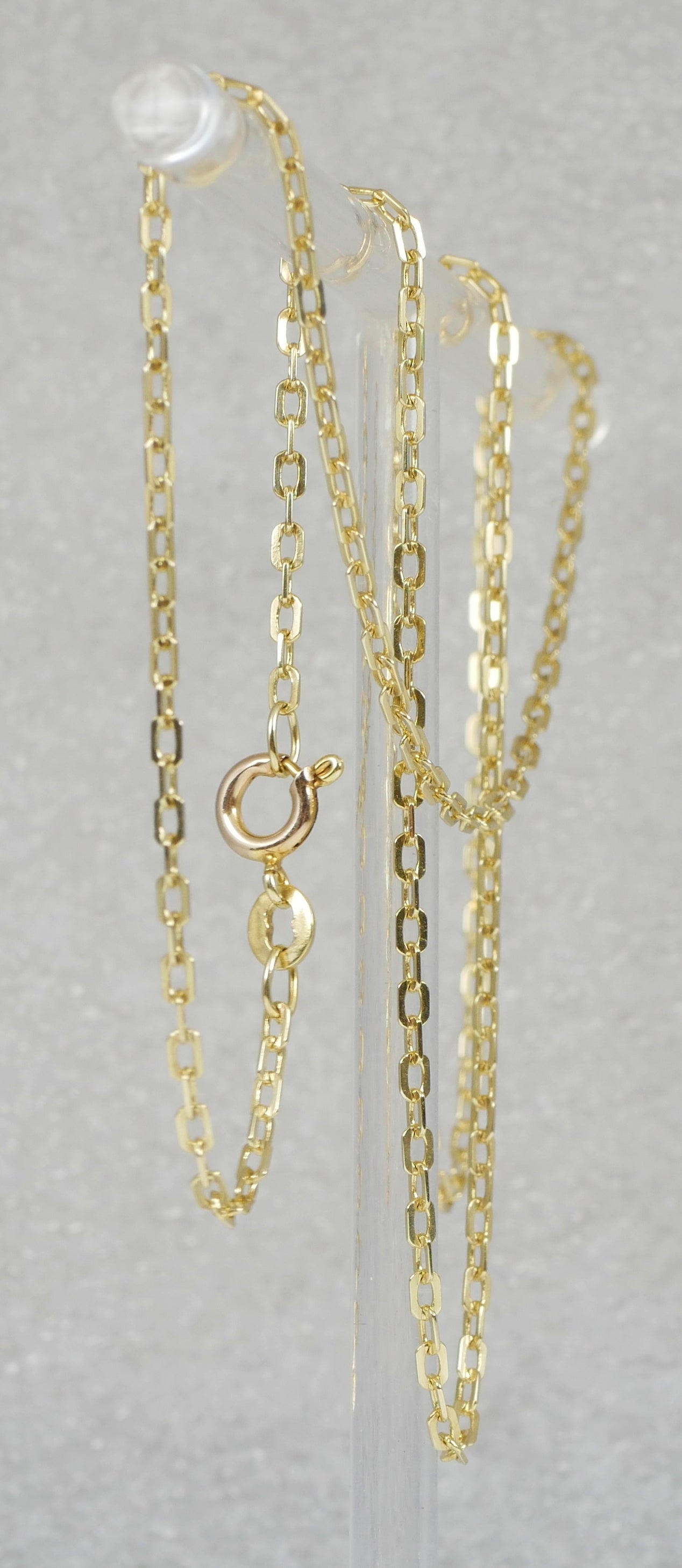 Italian Solid 14ct Yellow Gold 49cm 19" 2mm Square Box Cable Chain Necklace 585