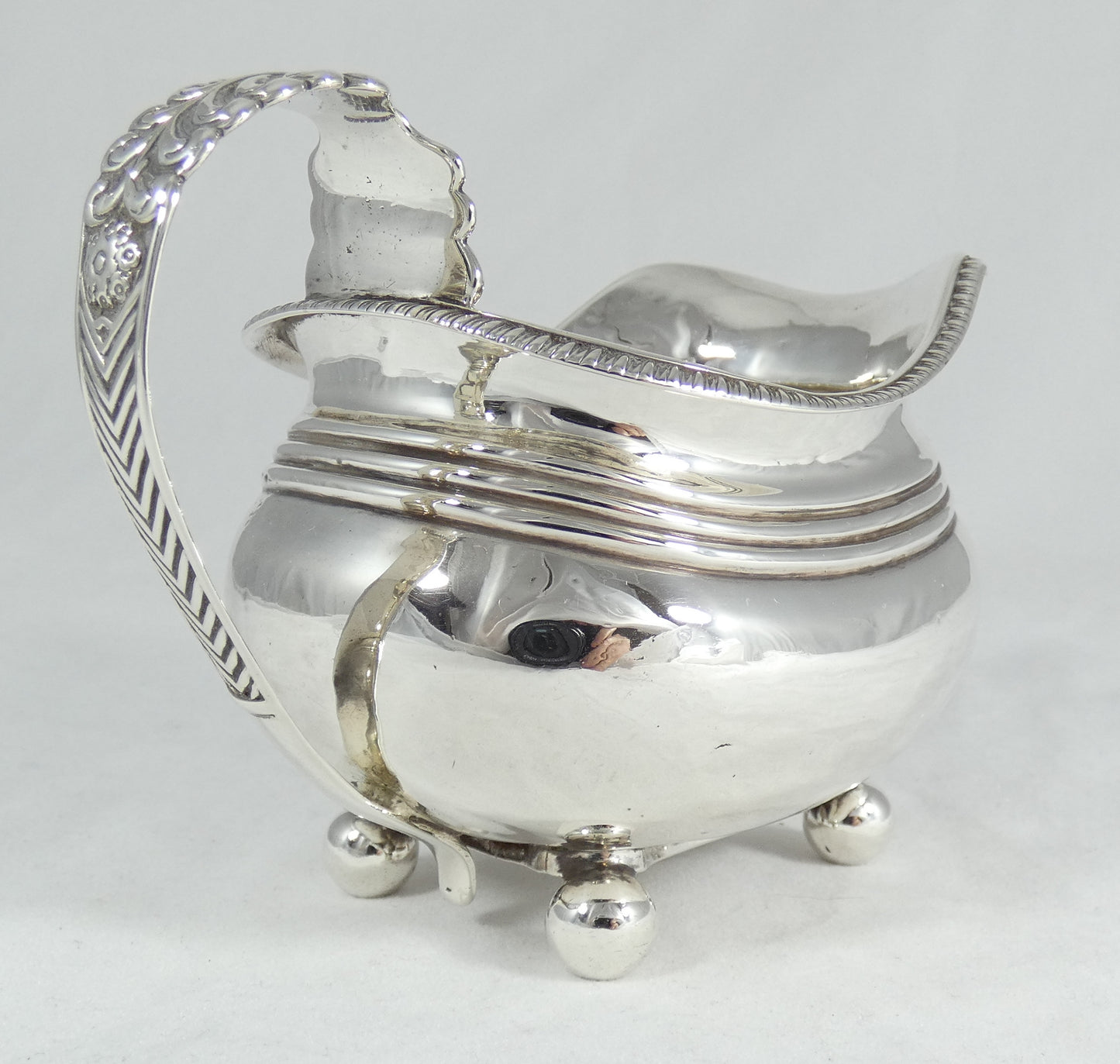 Antique Georgian 1798 Sterling Silver Milk Jug Creamer London Sauce Boat Regency