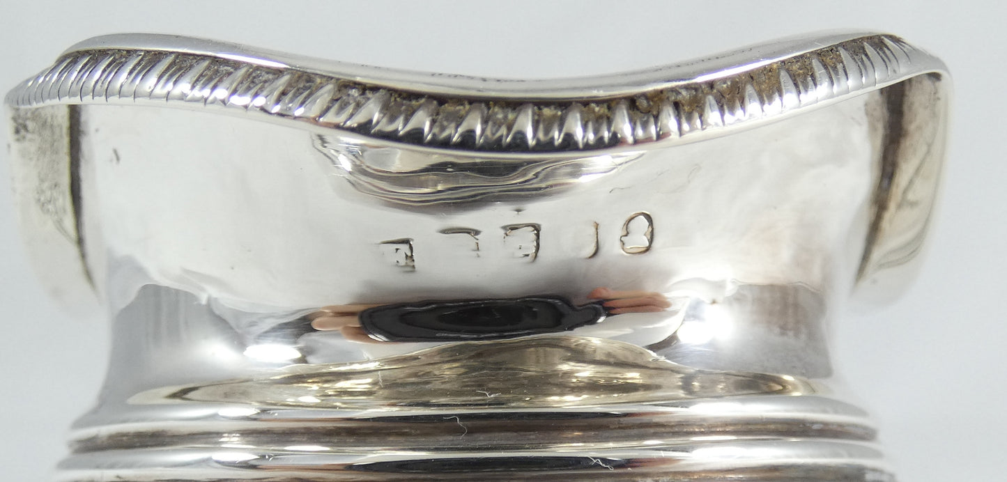 Antique Georgian 1798 Sterling Silver Milk Jug Creamer London Sauce Boat Regency