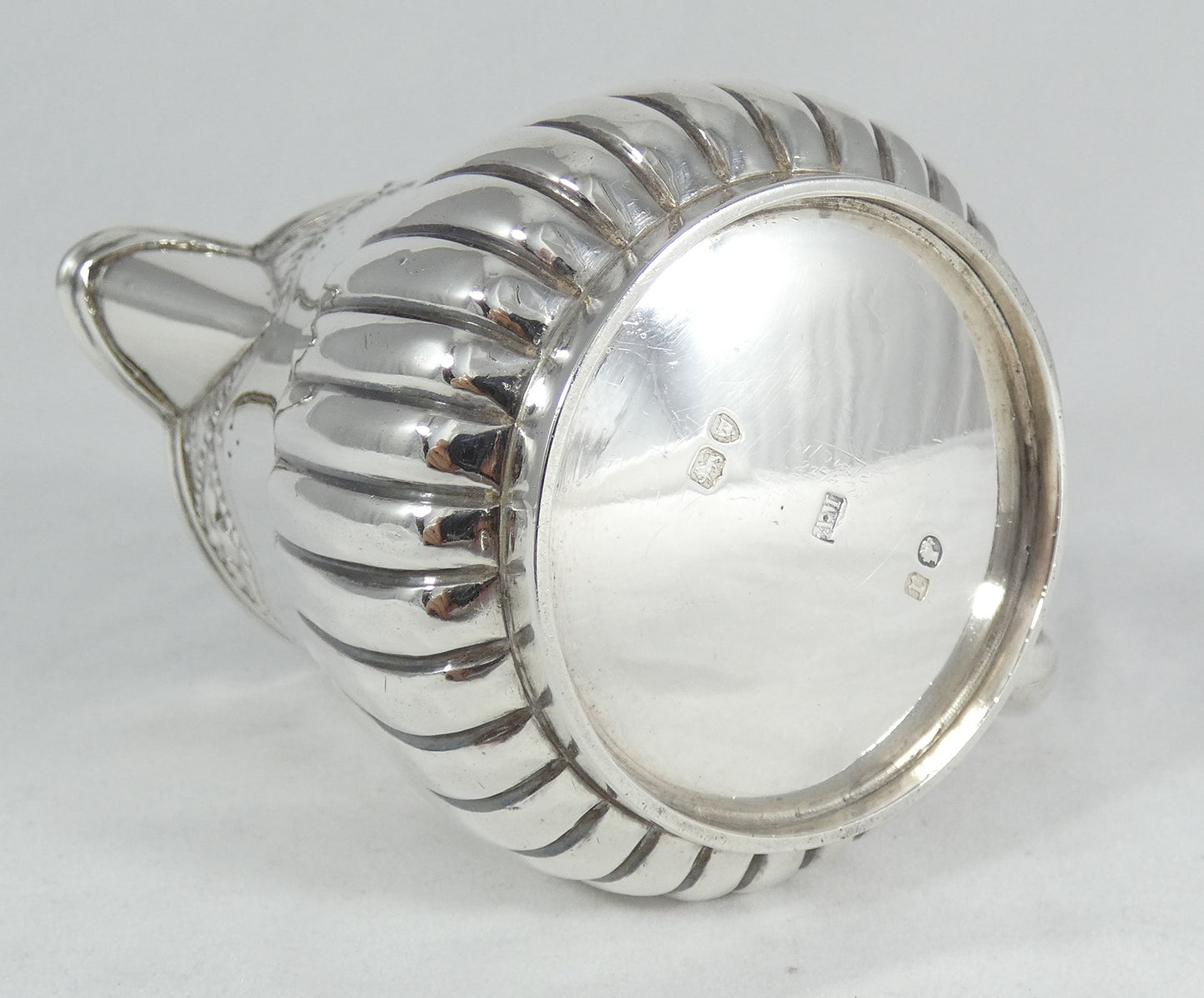 Antique Victorian 1872 Heavy Sterling Silver Milk Jug Creamer London Pitcher