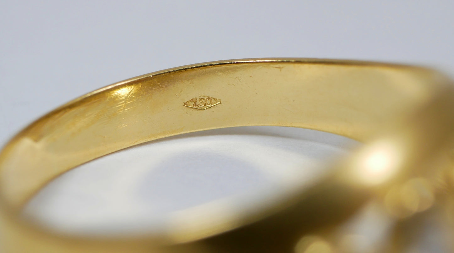 Solid 18ct Yellow Gold Marquise Ruby & Sapphire 5 Stone Dress Ring Size 7.5 O 55