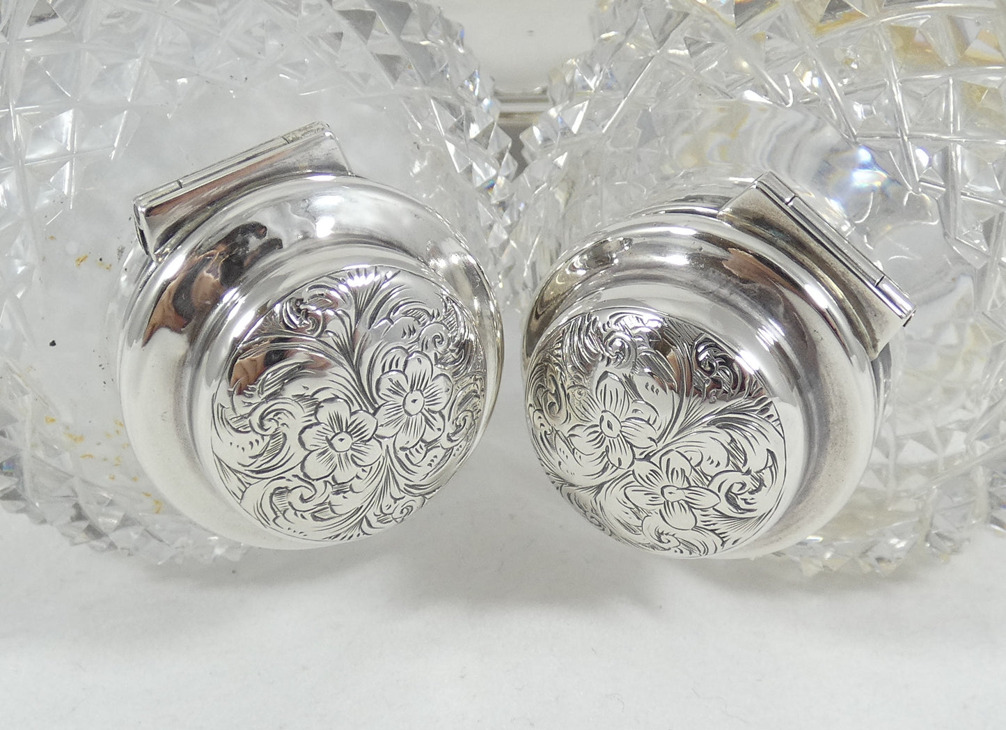 Antique Victorian 1863 Large Sterling Silver Desk Set Standish Inkwell Ink Well