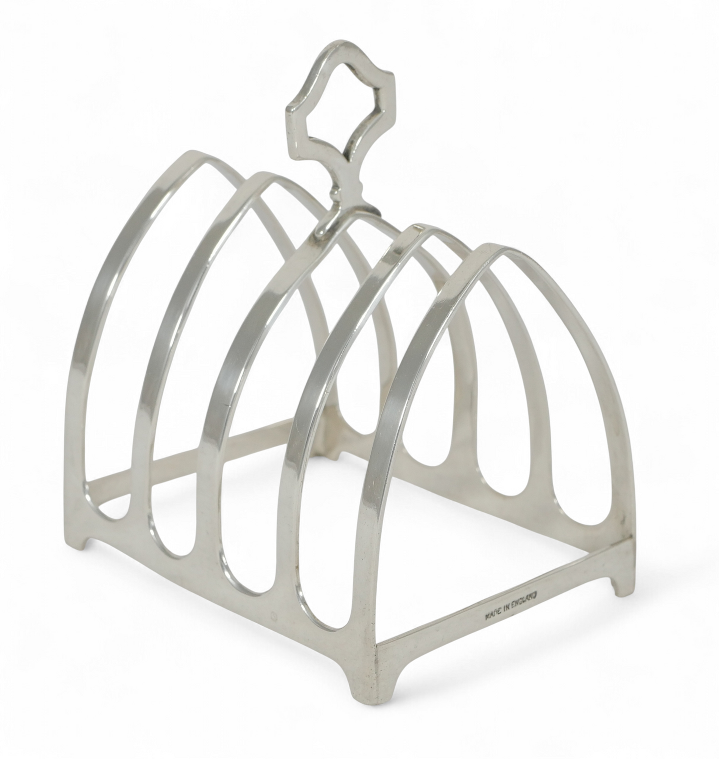 Antique Art Deco 1945 Sterling Silver Cathedral Toast Rack Letter Holder English