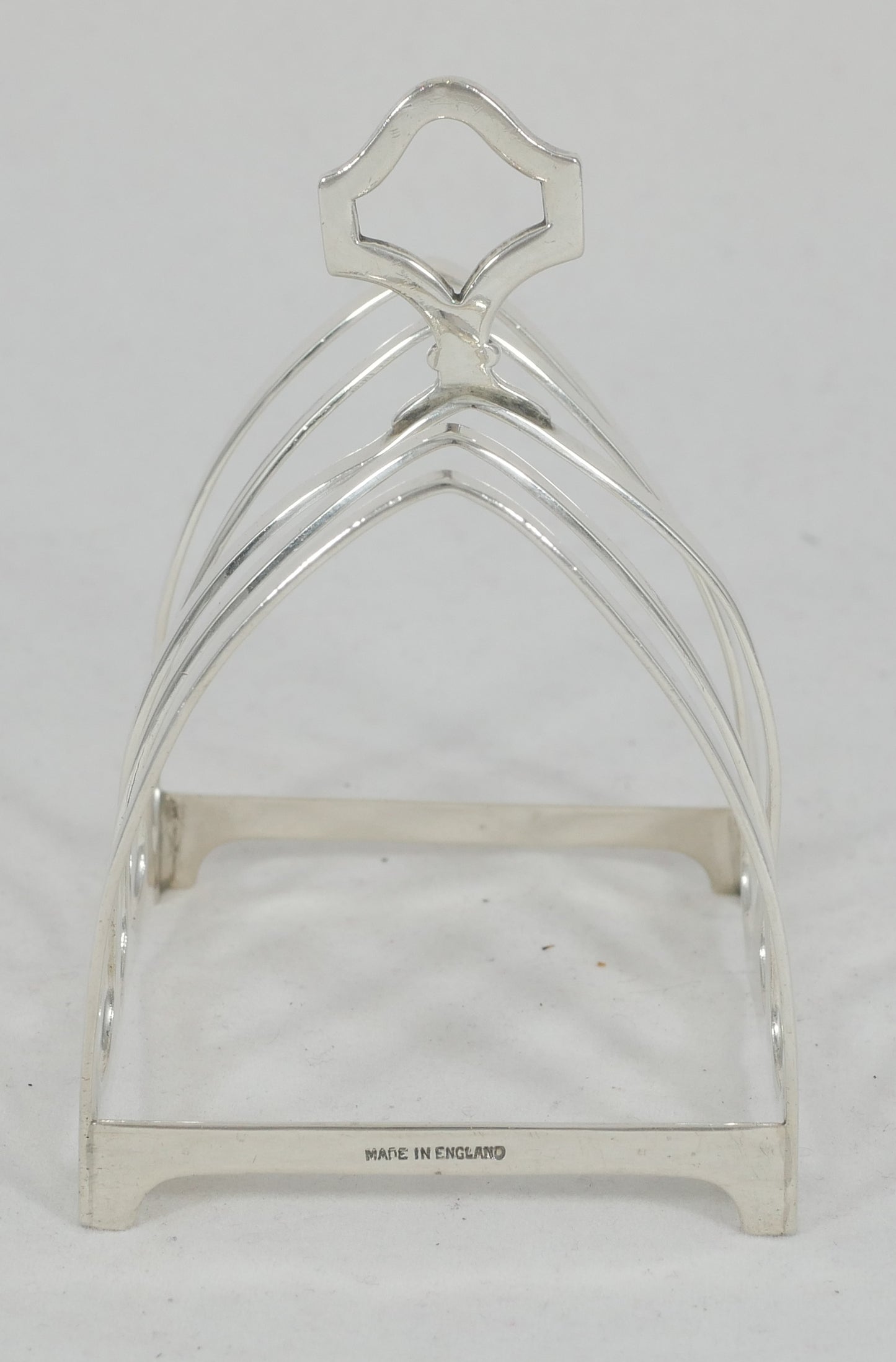 Antique Art Deco 1945 Sterling Silver Cathedral Toast Rack Letter Holder English