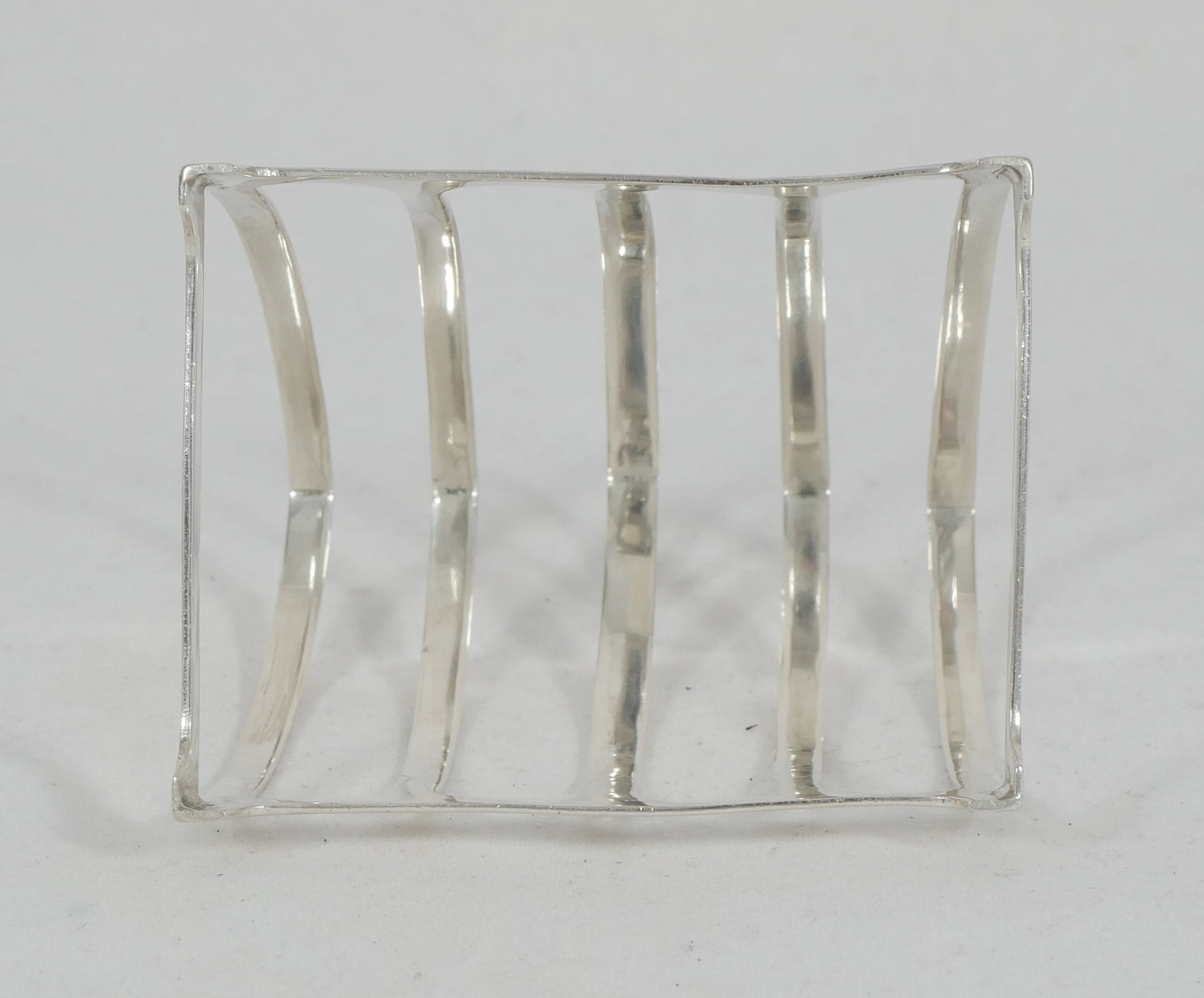 Antique Art Deco 1945 Sterling Silver Cathedral Toast Rack Letter Holder English