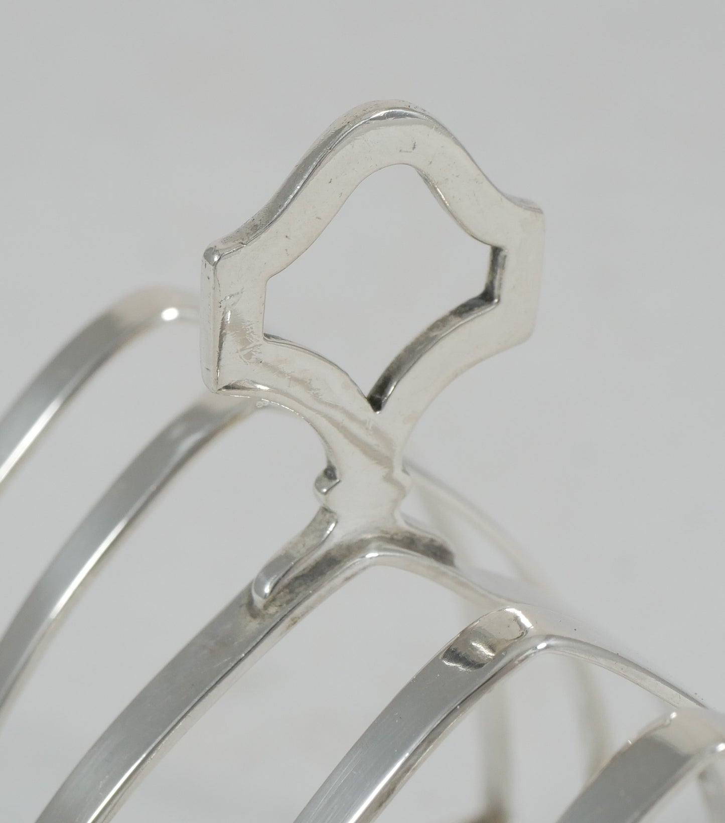 Antique Art Deco 1945 Sterling Silver Cathedral Toast Rack Letter Holder English