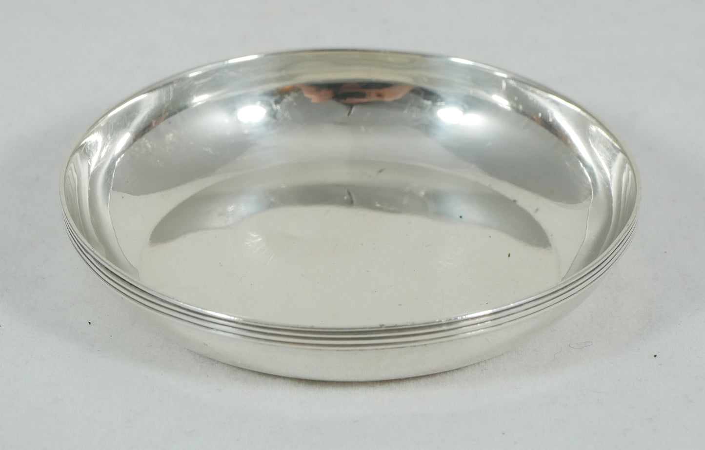 Antique Edwardian 1920 Sterling Silver Small 8cm Tea Bag Dish Tray Coaster Plate