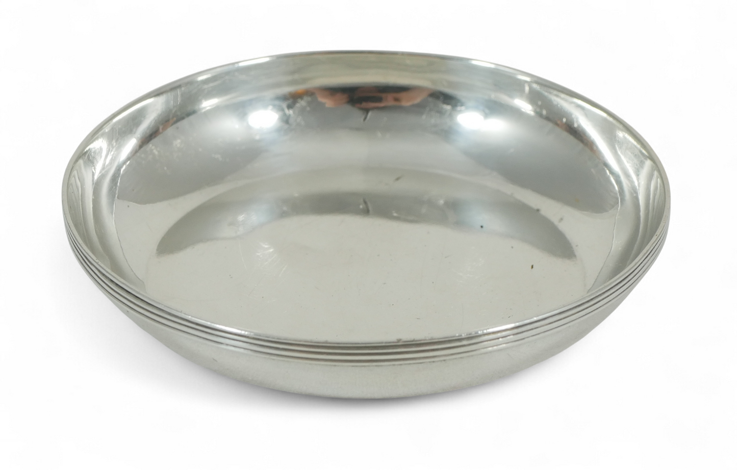 Antique Edwardian 1920 Sterling Silver Small 8cm Tea Bag Dish Tray Coaster Plate