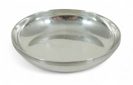 Antique Edwardian 1920 Sterling Silver Small 8cm Tea Bag Dish Tray Coaster Plate