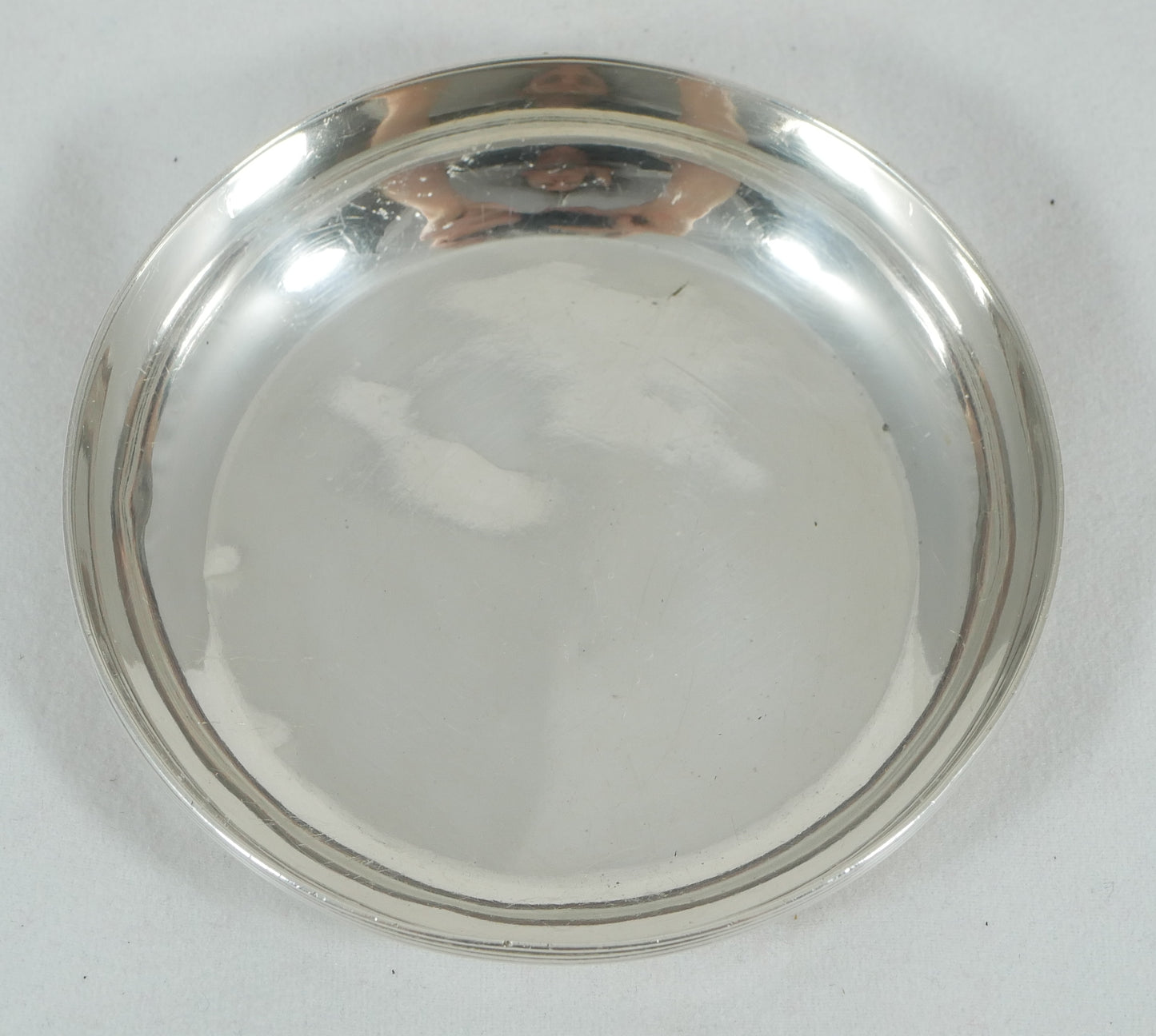 Antique Edwardian 1920 Sterling Silver Small 8cm Tea Bag Dish Tray Coaster Plate