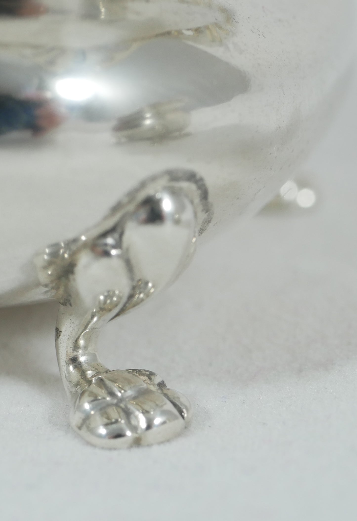 Antique Edwardian 1909 Pair of Sterling Silver Open Salt Cellars Bowls Set E&Co