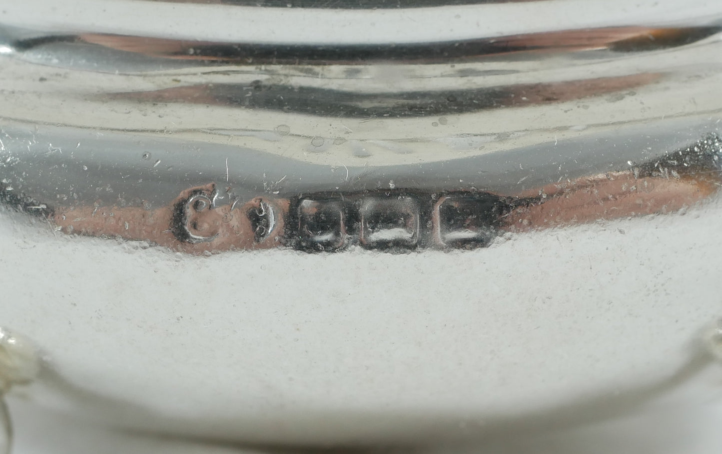 Antique Edwardian 1909 Pair of Sterling Silver Open Salt Cellars Bowls Set E&Co