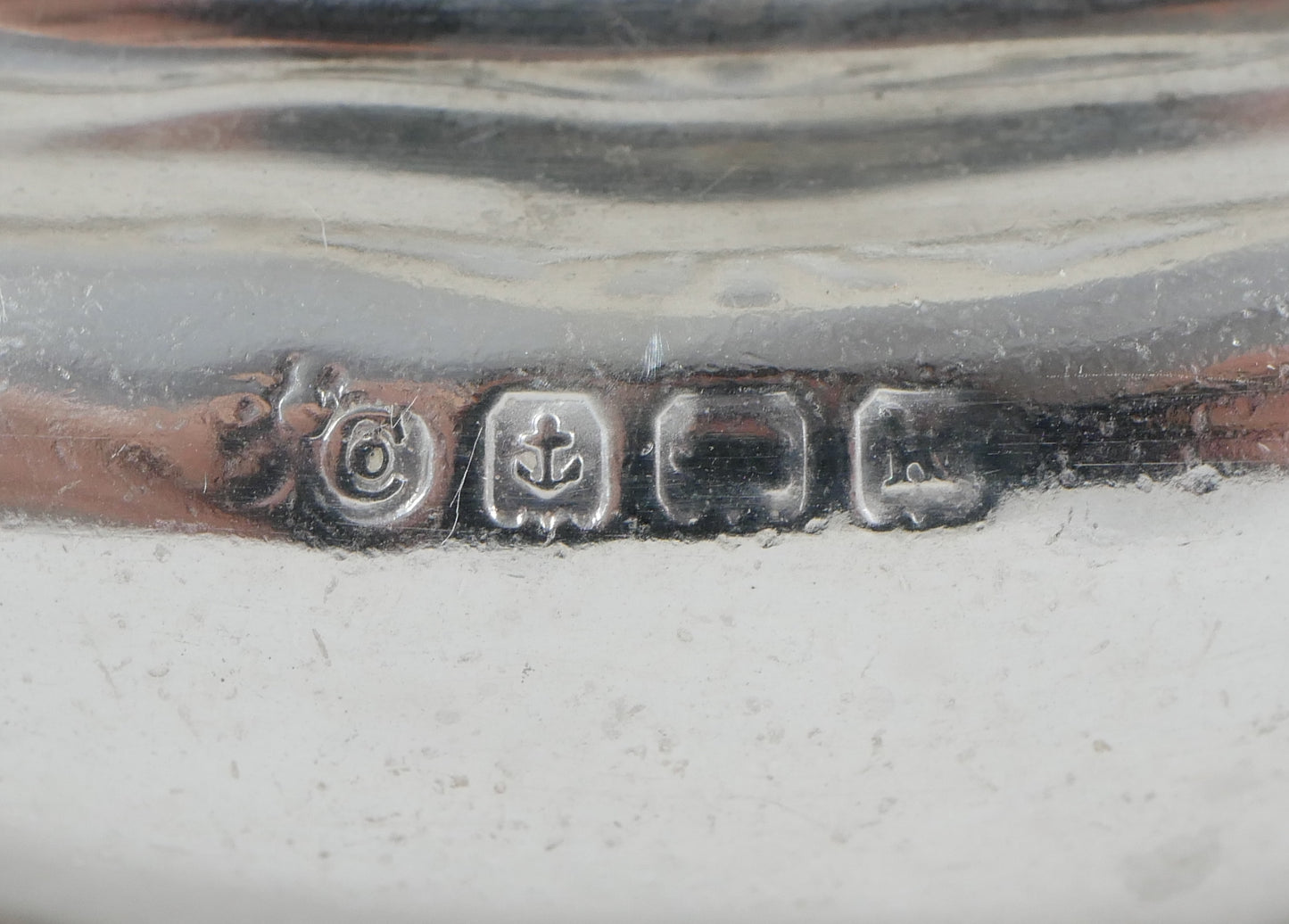 Antique Edwardian 1909 Pair of Sterling Silver Open Salt Cellars Bowls Set E&Co