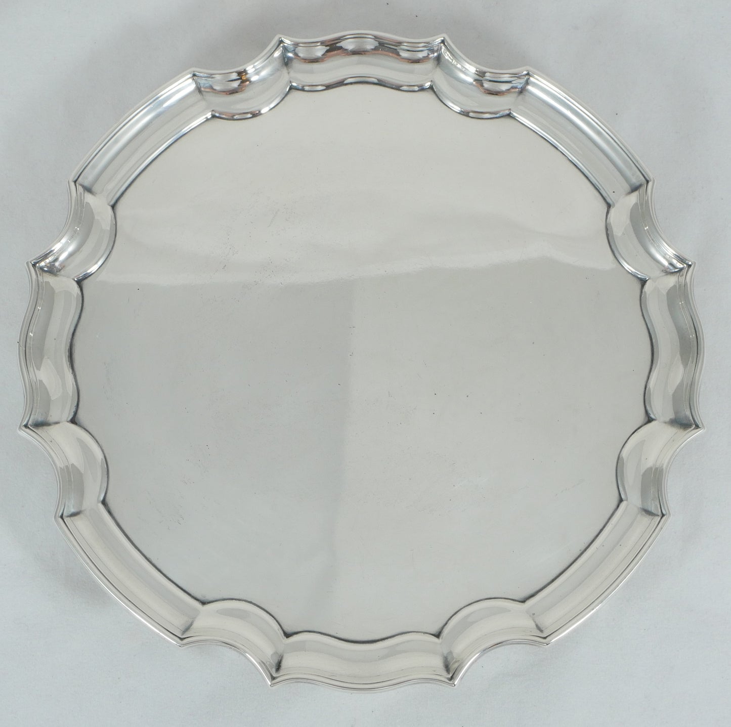 Antique Art Deco 1922 Sterling Silver 20.5cm 8" Serving Card Tray Salver Plate