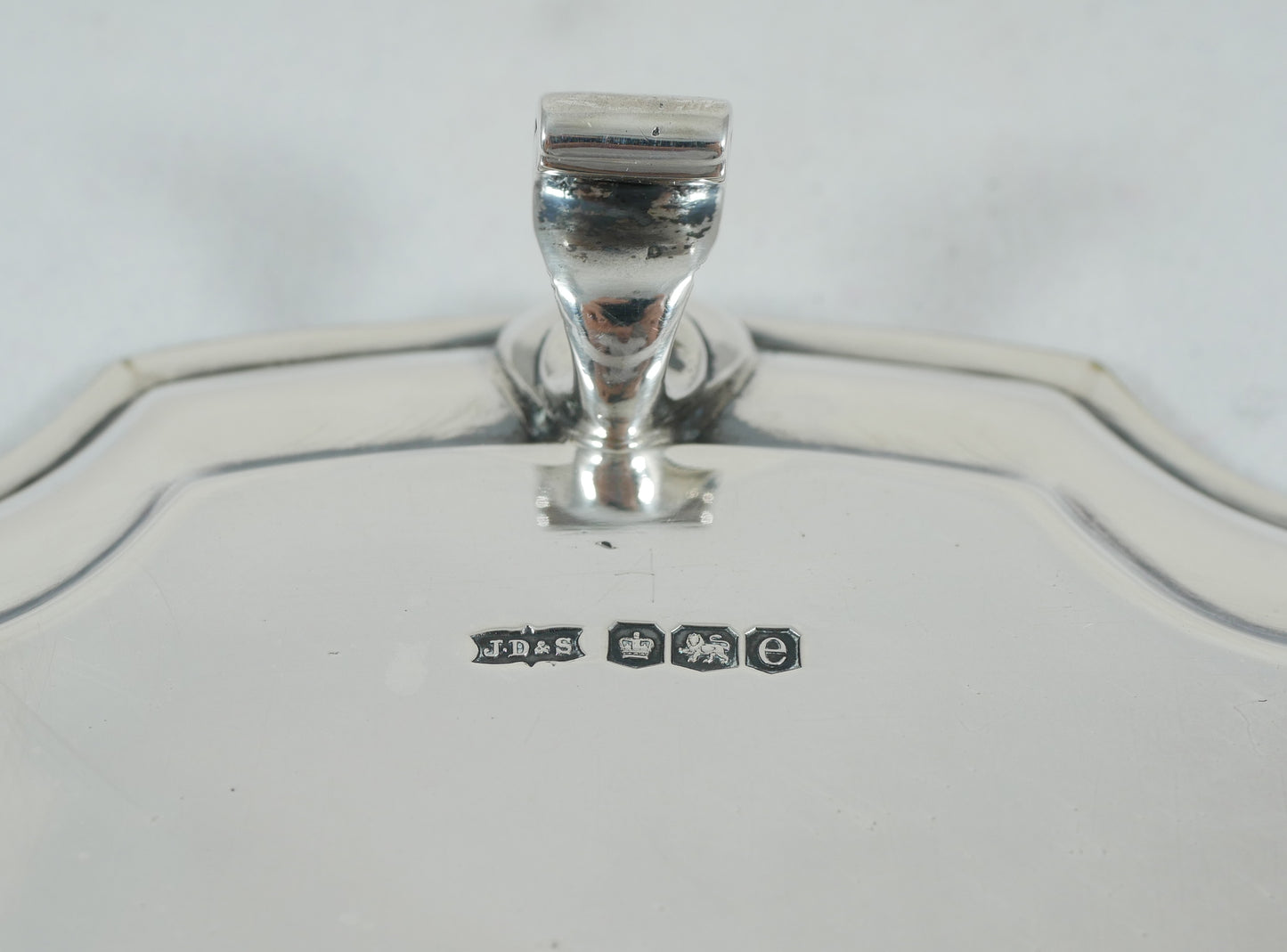 Antique Art Deco 1922 Sterling Silver 20.5cm 8" Serving Card Tray Salver Plate