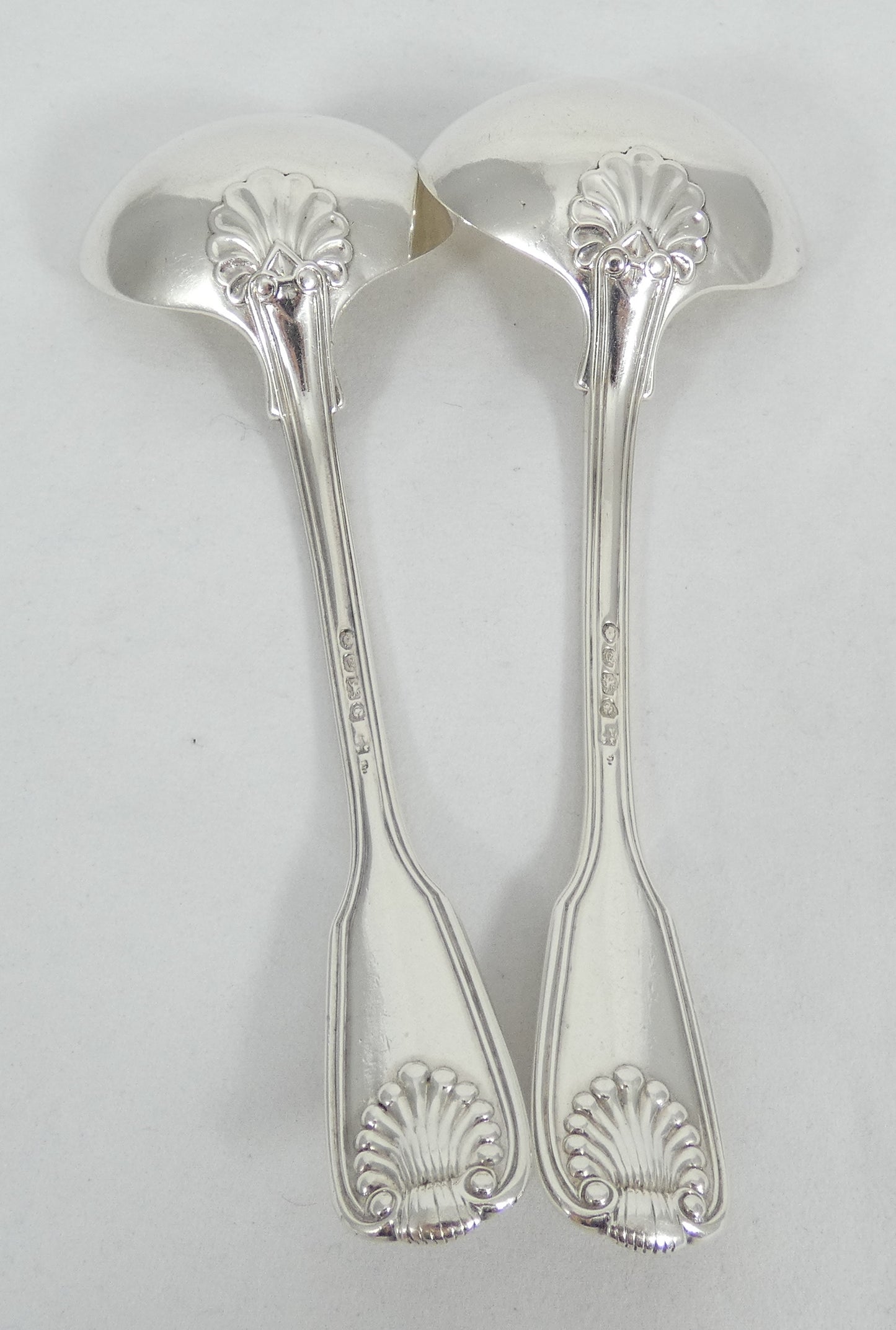 Antique Georgian 1836 42pc 8pl Sterling Silver Cutlery Set Fiddle Thread & Shell