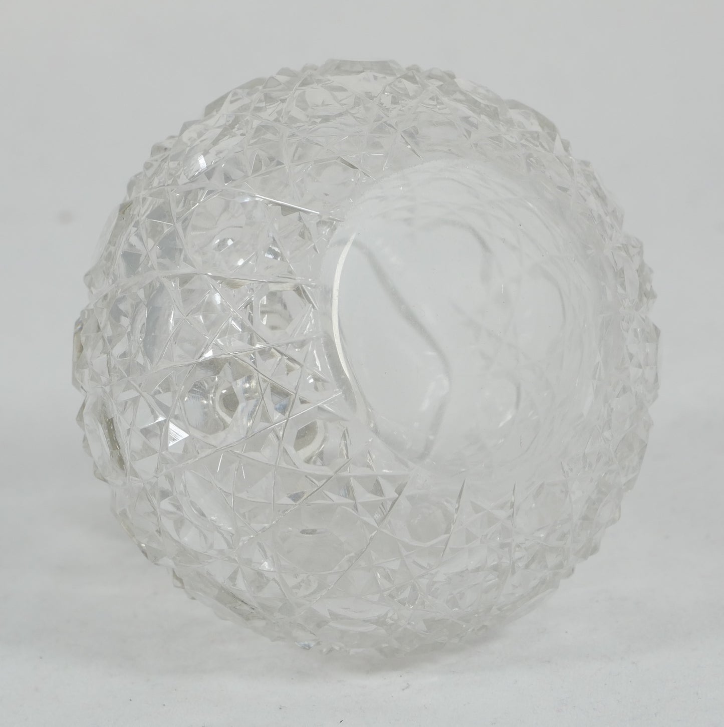 Antique Edwardian 1913 Sterling Silver Globe Shape Perfume Scent Bottle Stopper