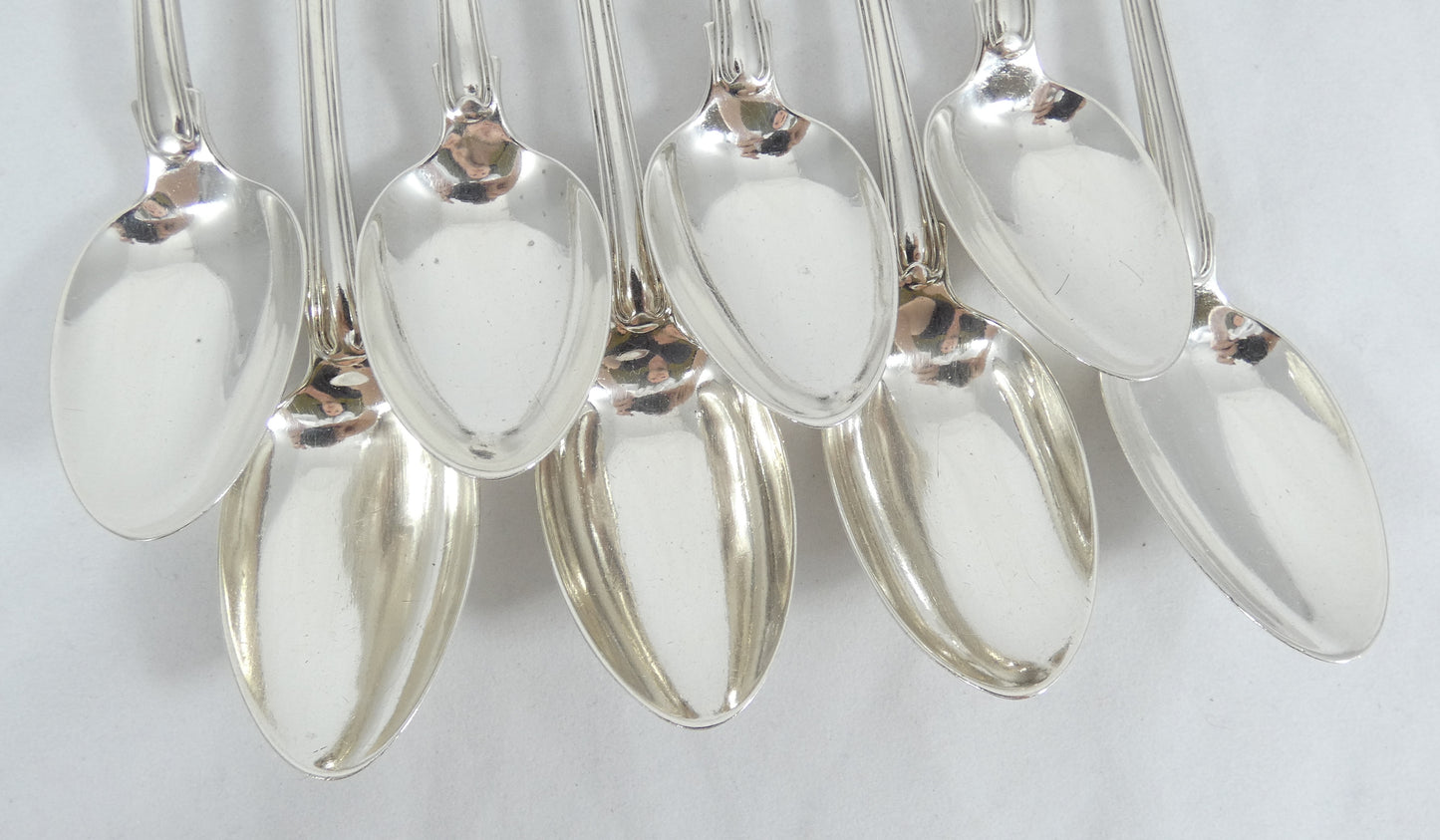 Antique Georgian 1836 42pc 8pl Sterling Silver Cutlery Set Fiddle Thread & Shell