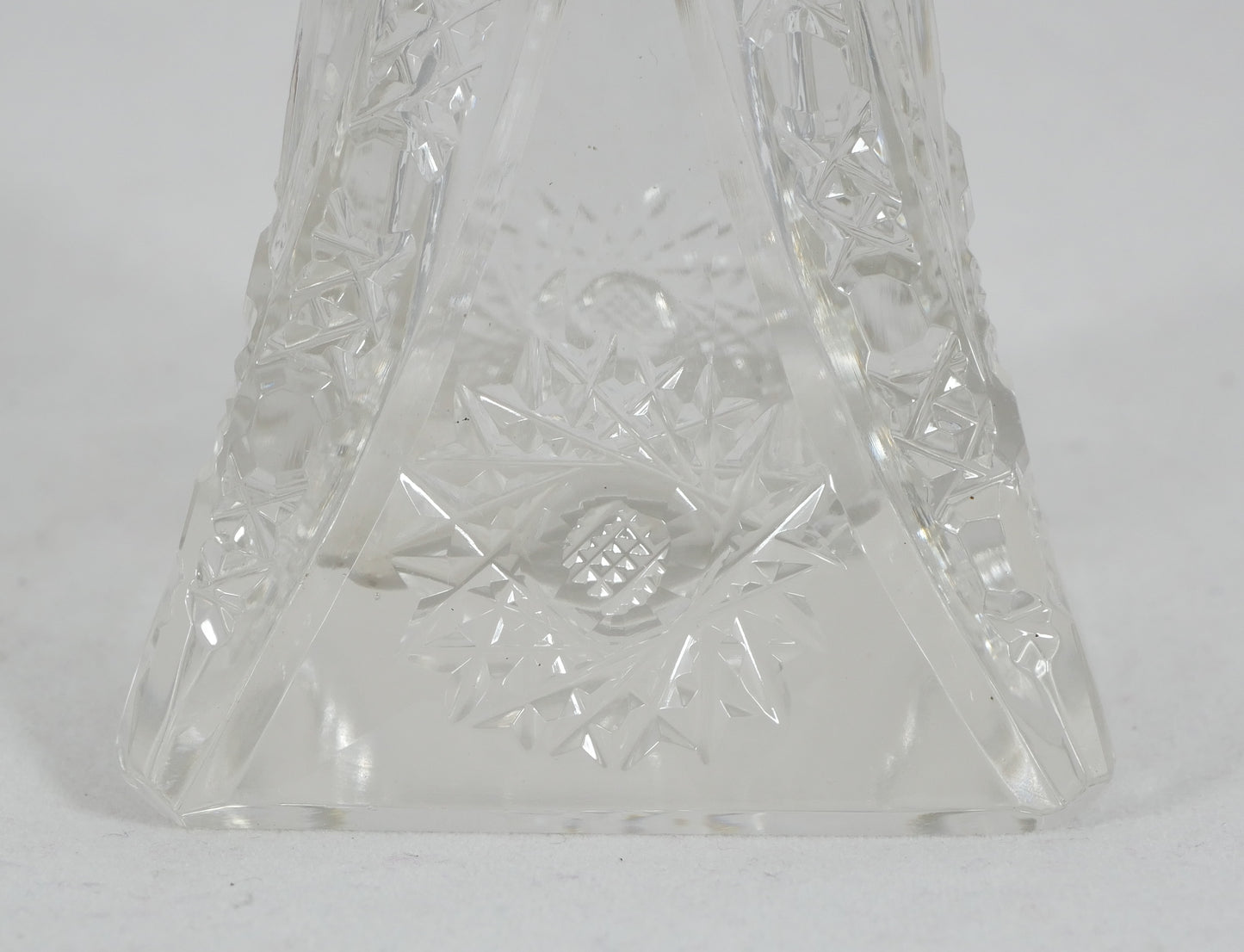 Antique Edwardian 1912 Sterling Silver Square Base Perfume Scent Bottle Stopper