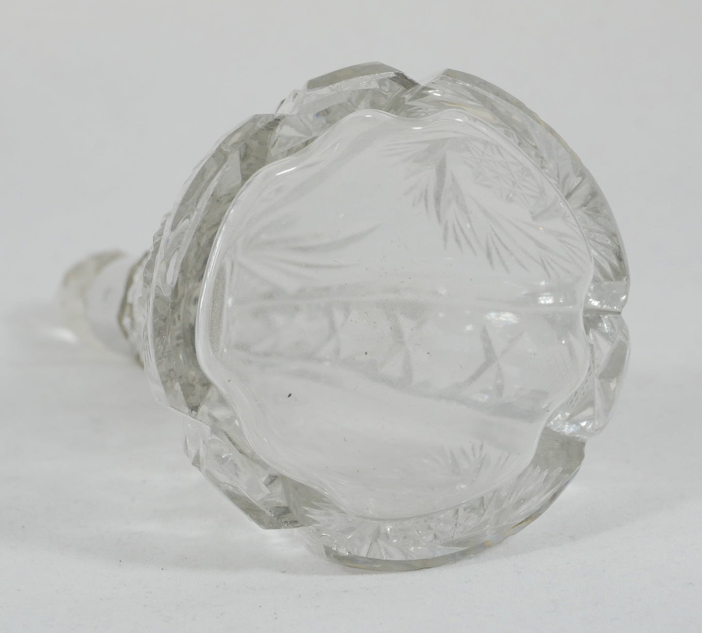 Antique Edwardian 1915 Sterling Silver Round Base Perfume Scent Bottle Stopper