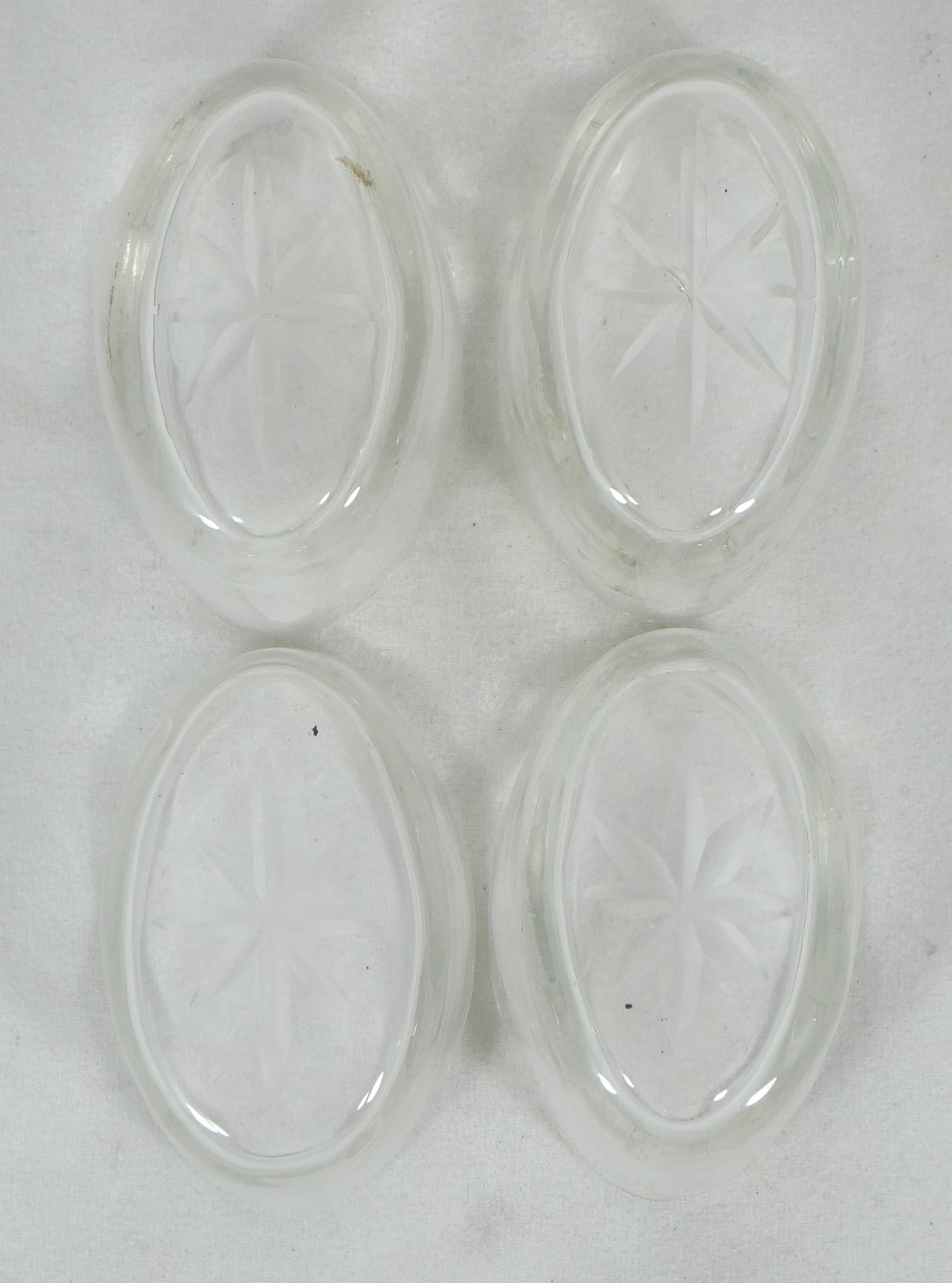 Antique Set of 4 French Sterling Silver Open Salt Cellars Bowls & Spoons Cruet