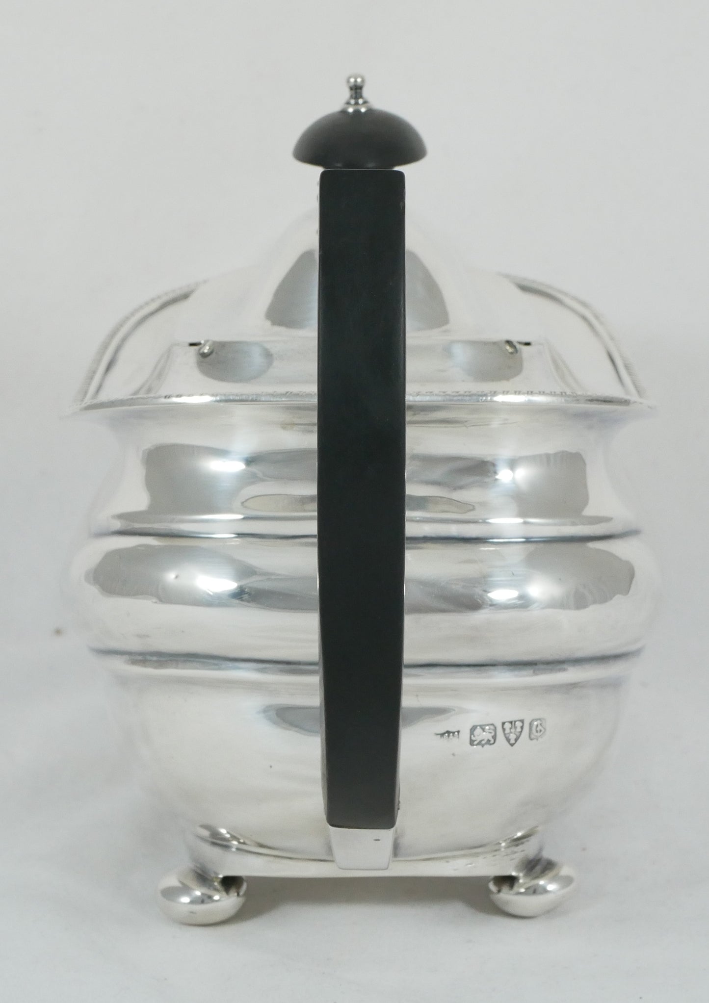 Antique Art Deco 1932 Sterling Silver 3pc Tea Set Teapot Sugar Bowl Creamer Jug