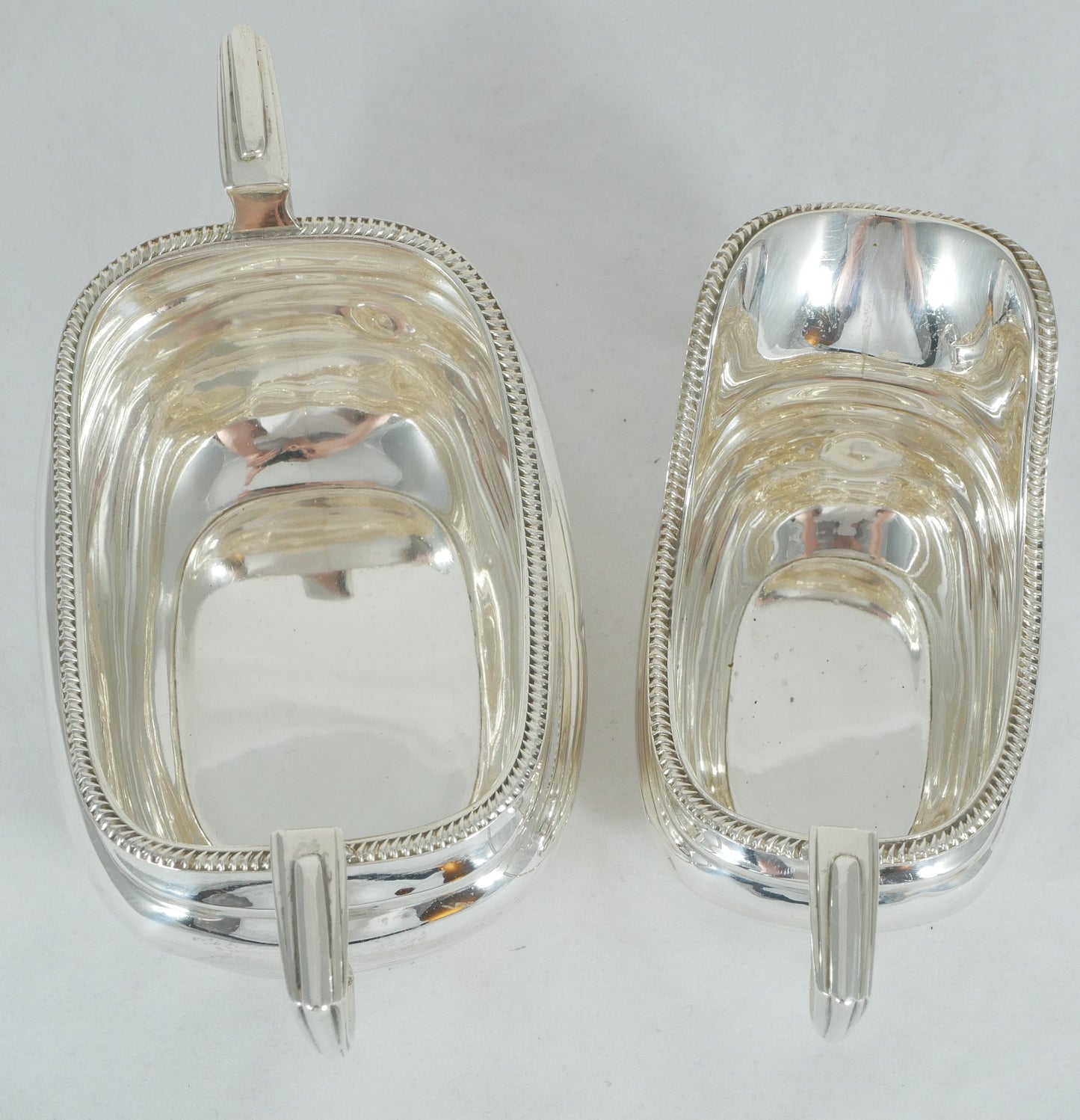 Antique Art Deco 1932 Sterling Silver 3pc Tea Set Teapot Sugar Bowl Creamer Jug