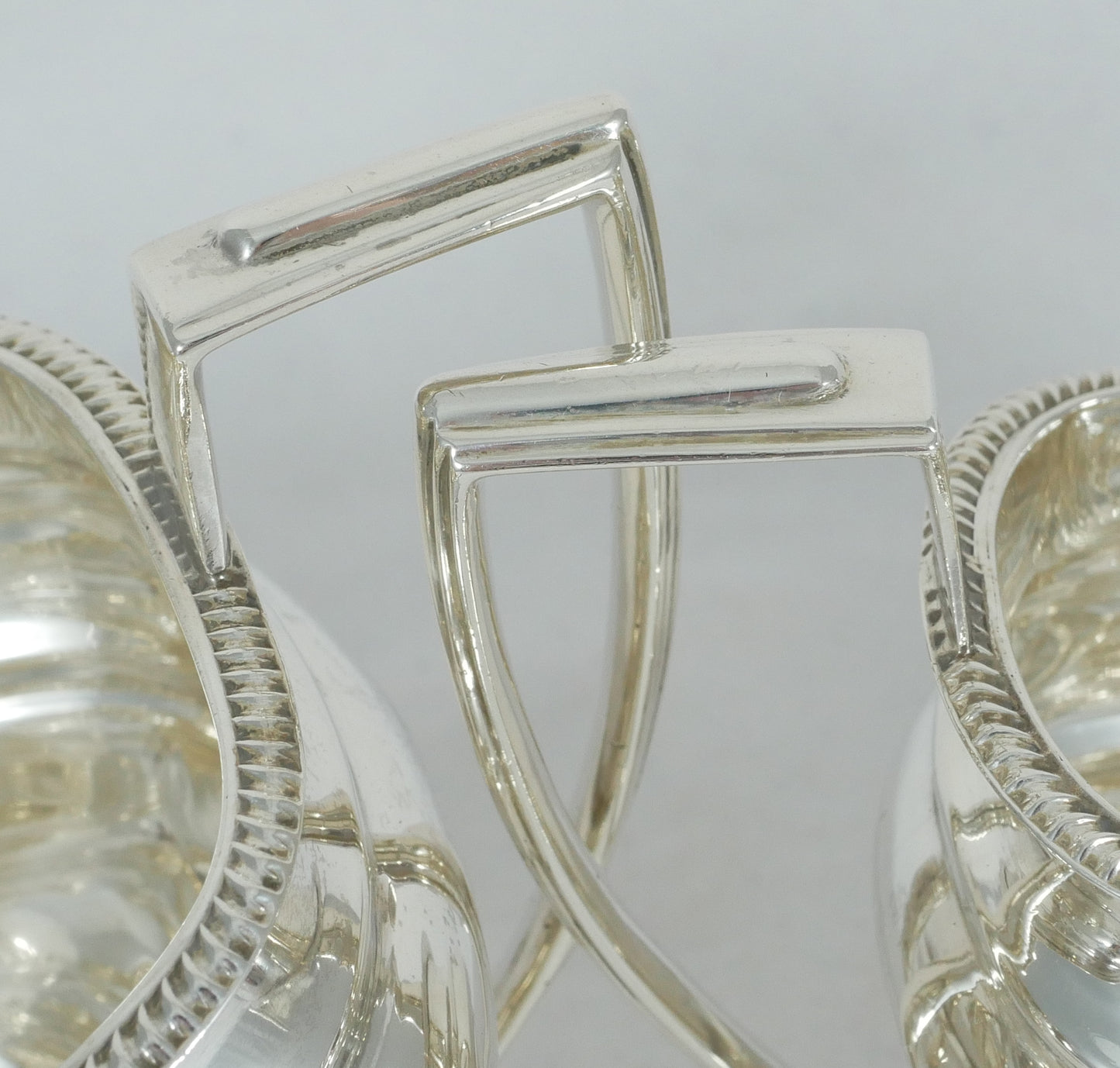 Antique Art Deco 1932 Sterling Silver 3pc Tea Set Teapot Sugar Bowl Creamer Jug