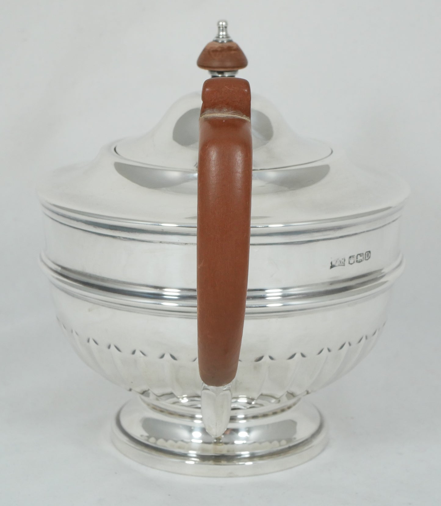 Antique Art Deco 1946 Sterling Silver 900ml Teapot Tea Pot Walker & Hall Set 925