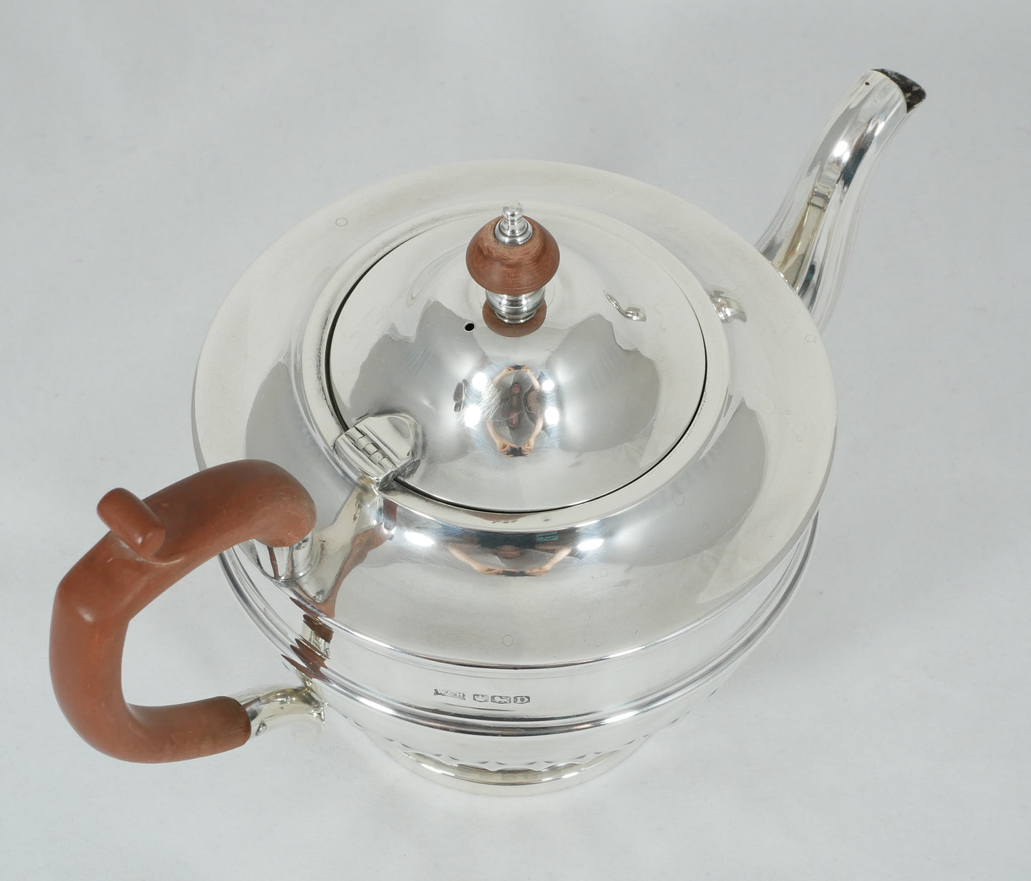 Antique Art Deco 1946 Sterling Silver 900ml Teapot Tea Pot Walker & Hall Set 925