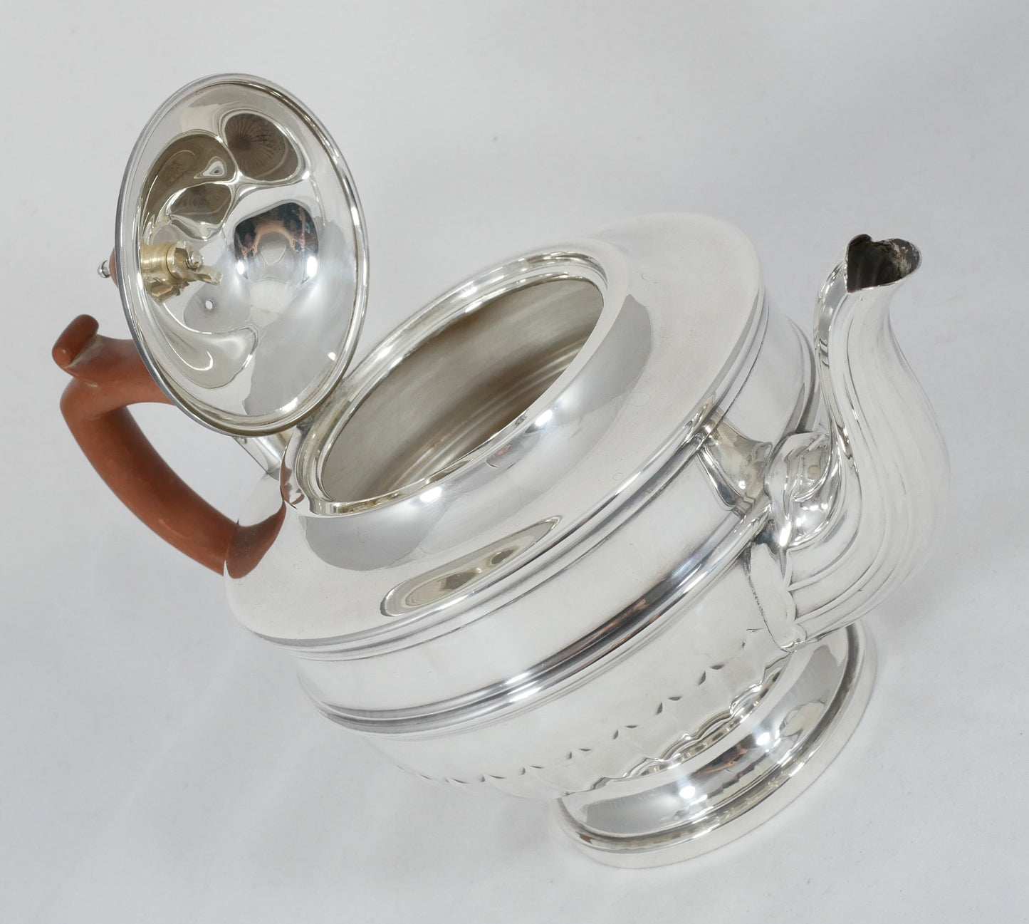 Antique Art Deco 1946 Sterling Silver 900ml Teapot Tea Pot Walker & Hall Set 925