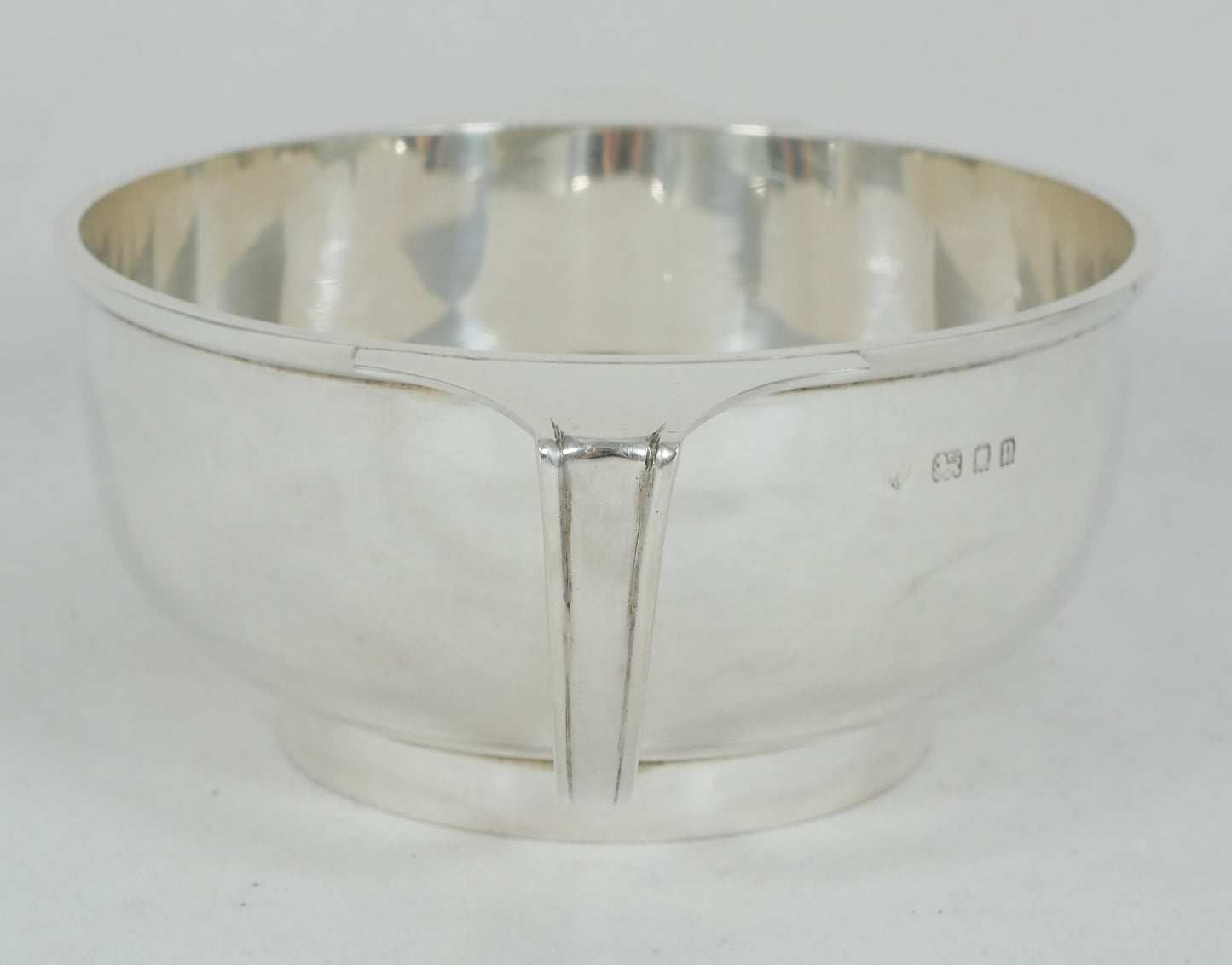 Antique Art Deco 1930 Heavy Sterling Silver Twin Handled Porringer Food Bowl JBC