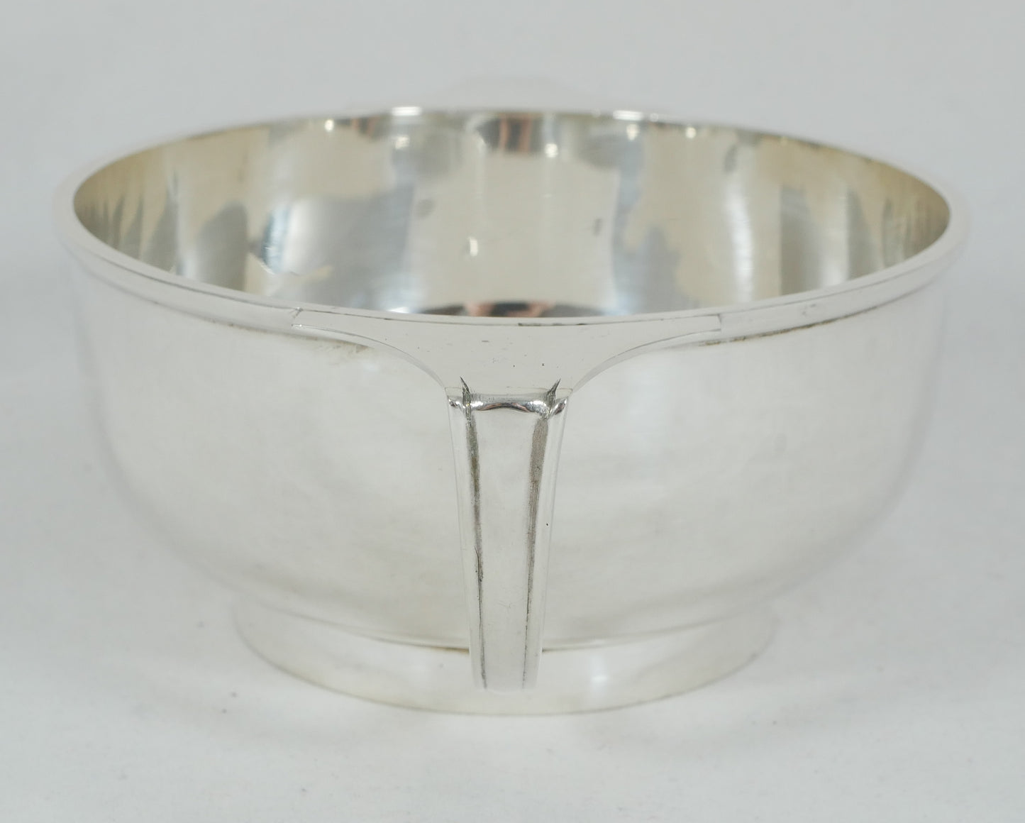 Antique Art Deco 1930 Heavy Sterling Silver Twin Handled Porringer Food Bowl JBC