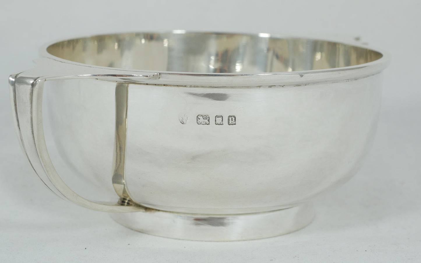 Antique Art Deco 1930 Heavy Sterling Silver Twin Handled Porringer Food Bowl JBC