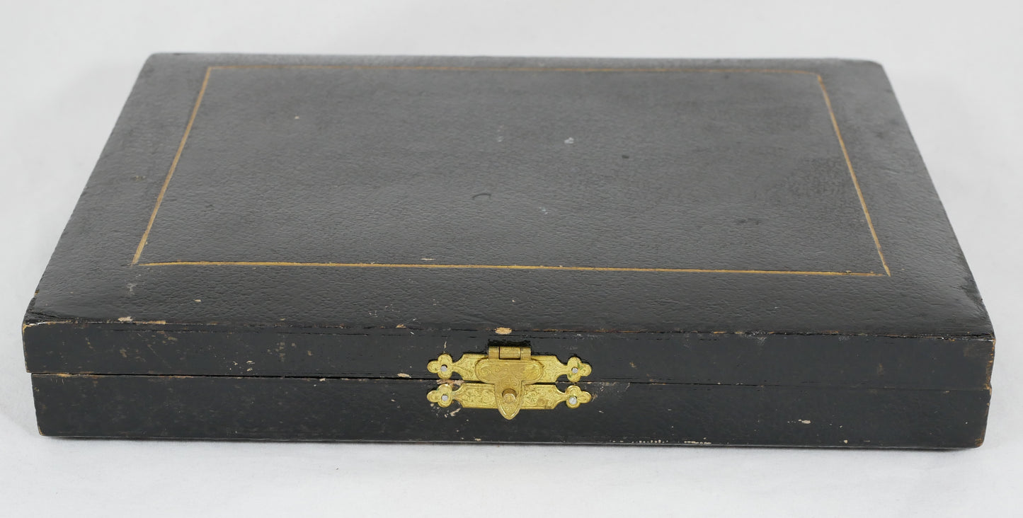 Antique Edwardian 1919 Sterling Silver Boxed 12pc Fish Dessert Fruit Cutlery Set