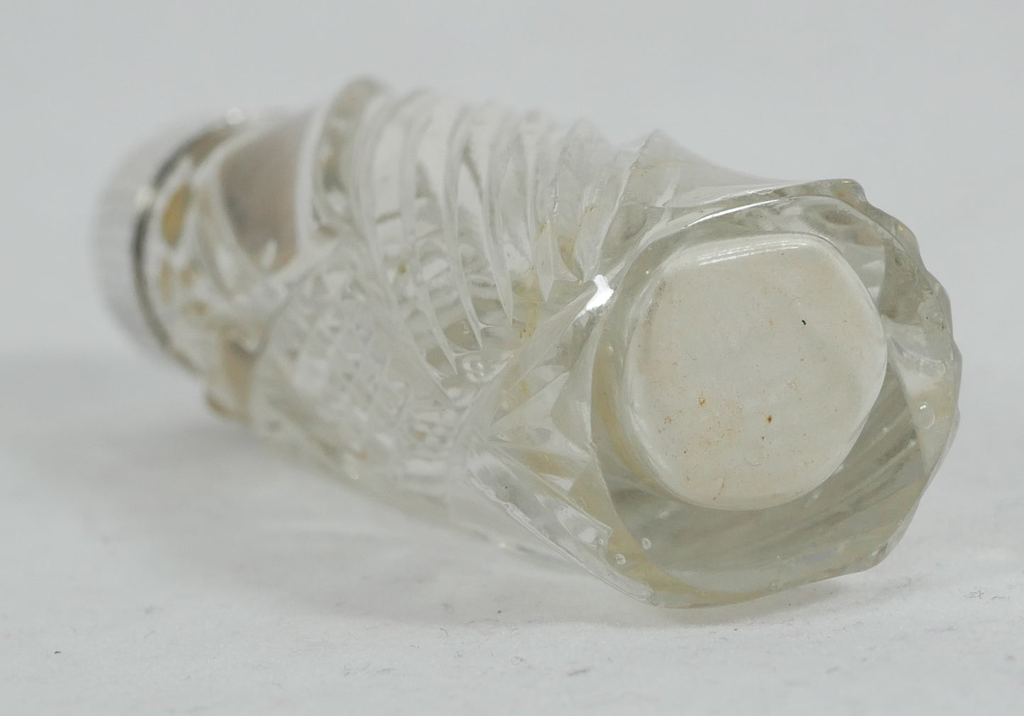 Antique Dutch 833 Silver & Cut Glass Scent Perfume Bottle Vanity Jar Sterling