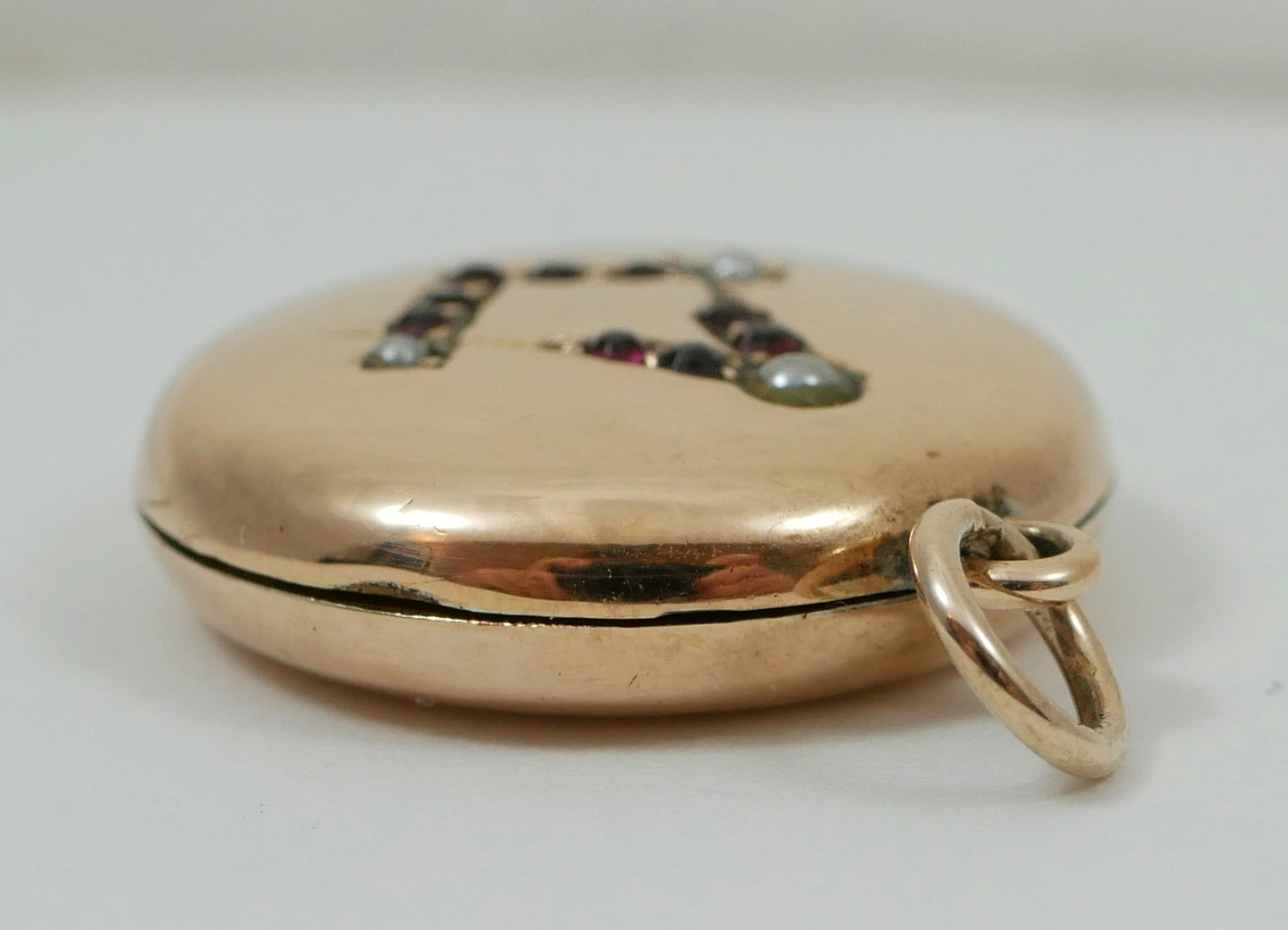 Antique Victorian Solid 9ct Rose Gold Masonic Freemason Photo Locket Pendant
