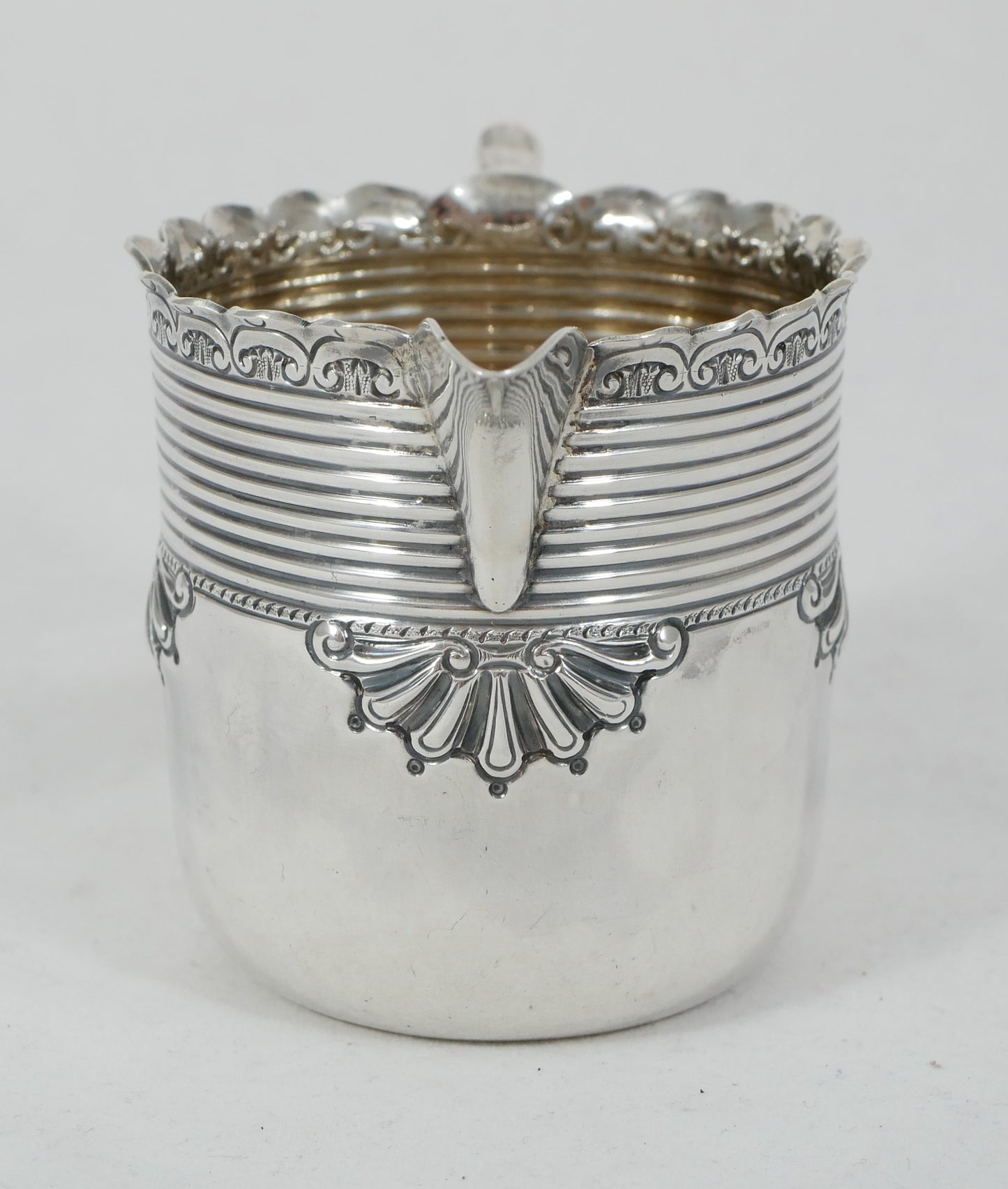 Antique Victorian 1894 Sterling Silver Creamer Milk Jug Sheffield Tea Set JR 925