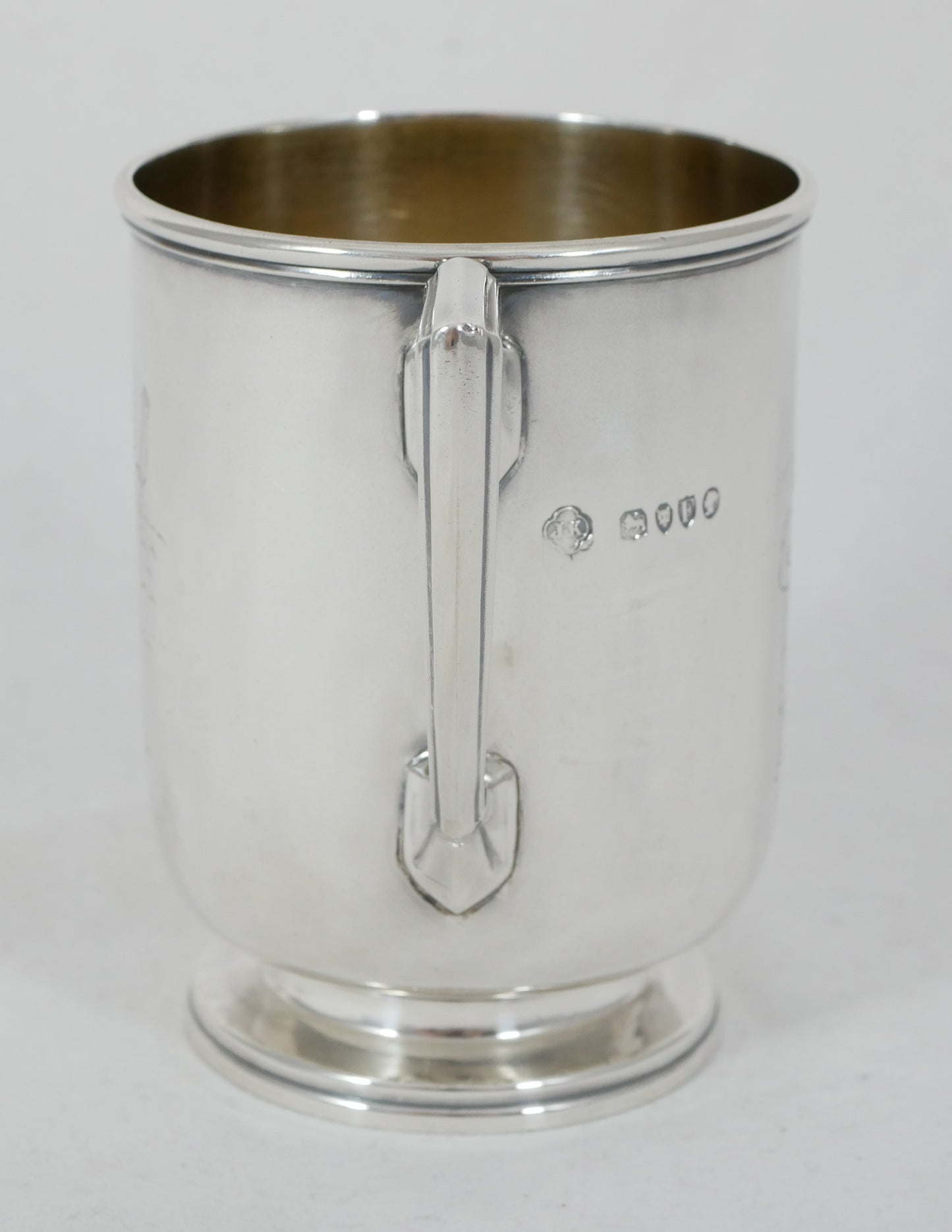 Antique Victorian 1881 Sterling Silver Christening Mug Tankard Bright Cut 250ml