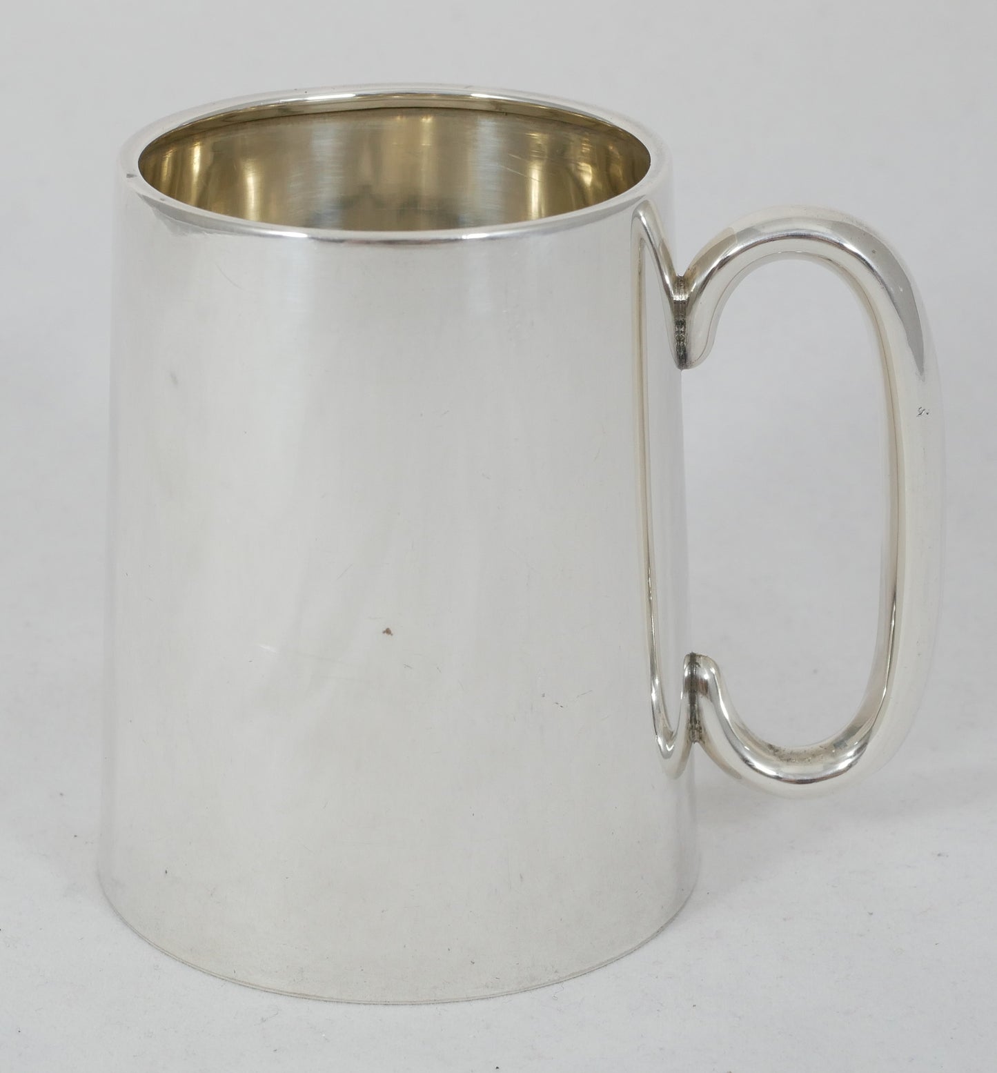 Antique Art Deco 1932 Sterling Silver Half Pint Mug Tankard Unengraved 270ml 925