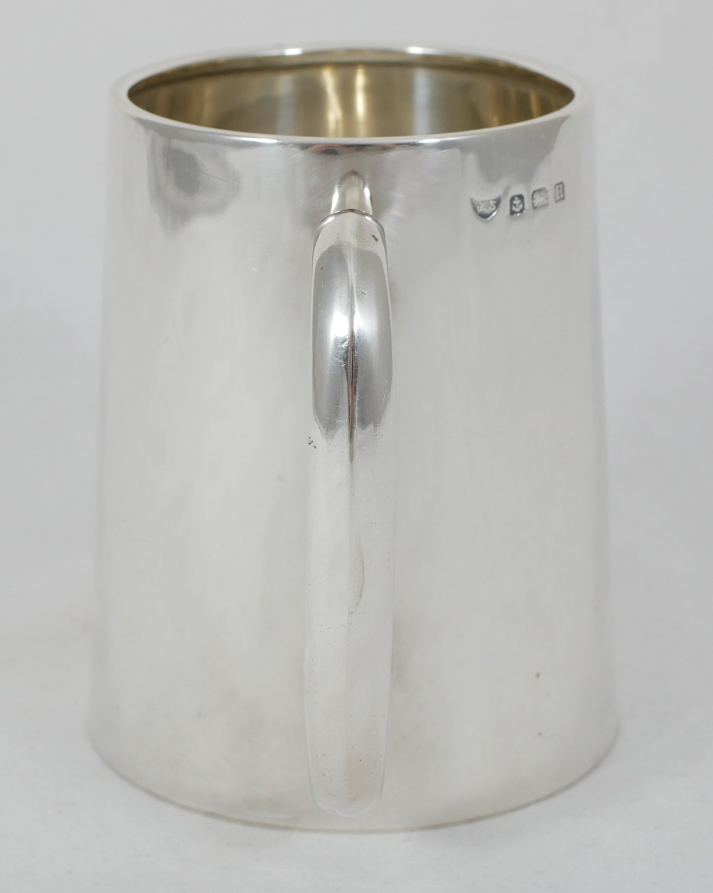 Antique Art Deco 1932 Sterling Silver Half Pint Mug Tankard Unengraved 270ml 925