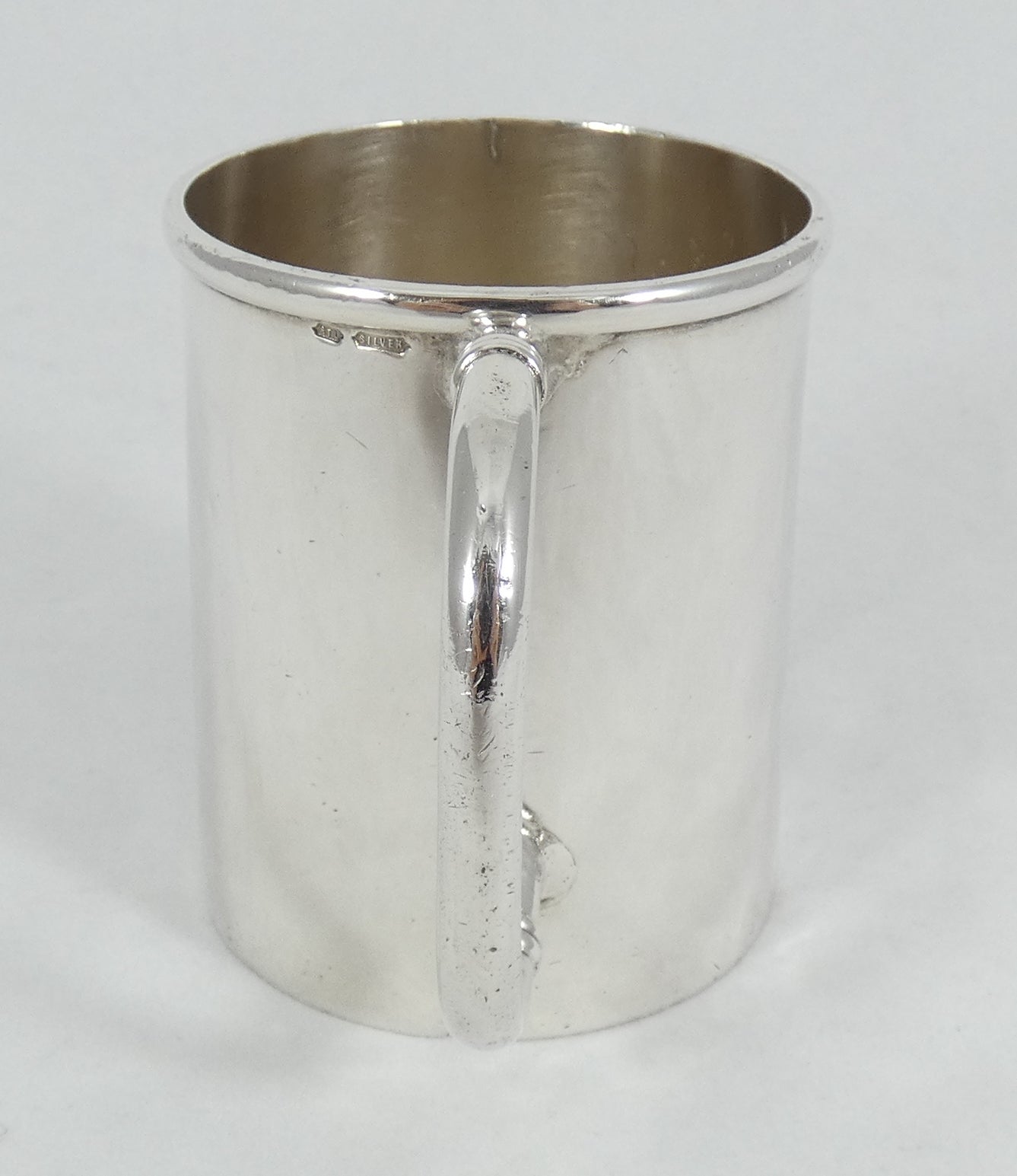 Antique Victorian 1891 Australian Sterling Silver Christening Mug Cup Tankard