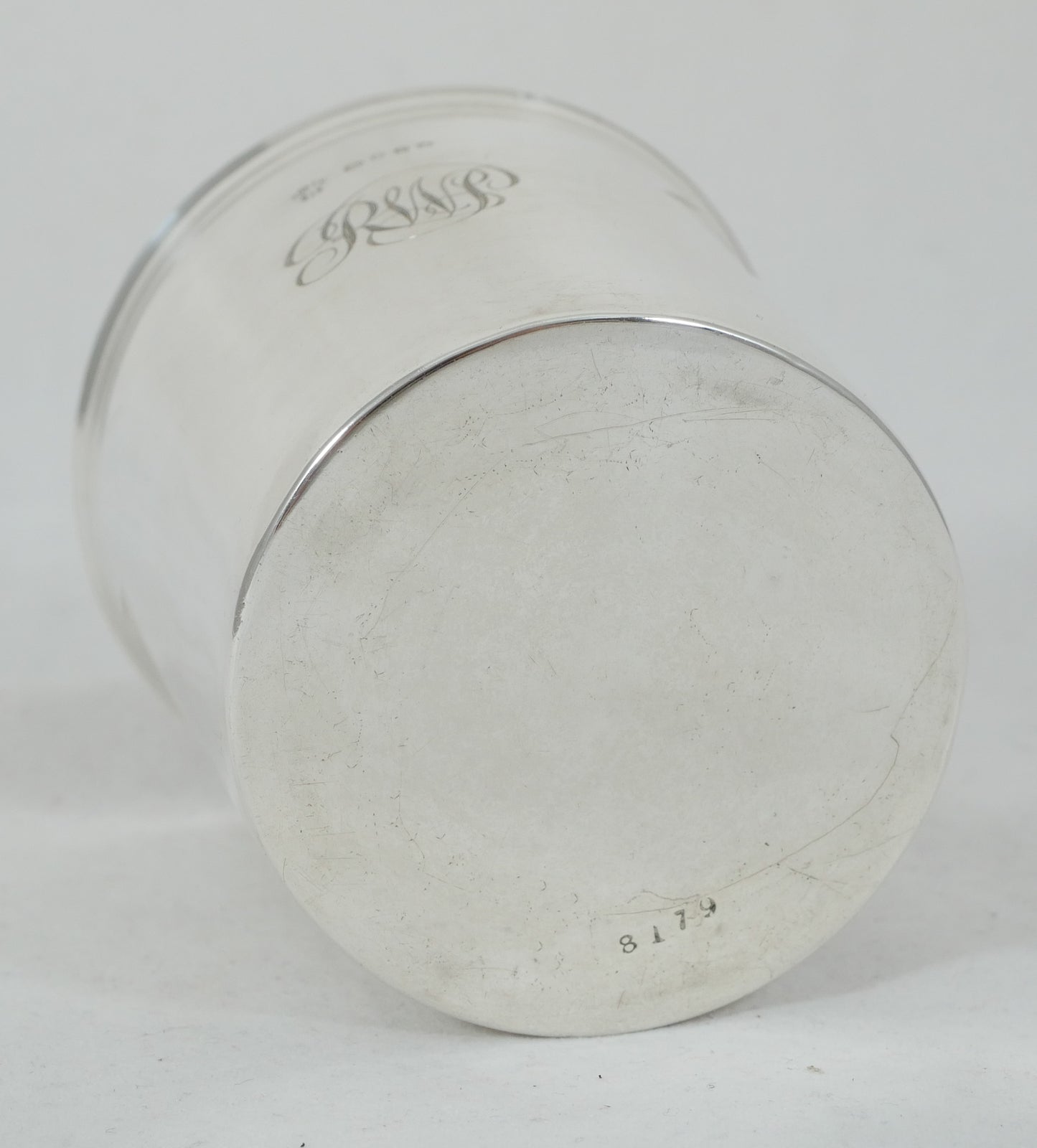 Antique Victorian 1872 Sterling Silver Beaker Water Christening Cup 200ml Gilt