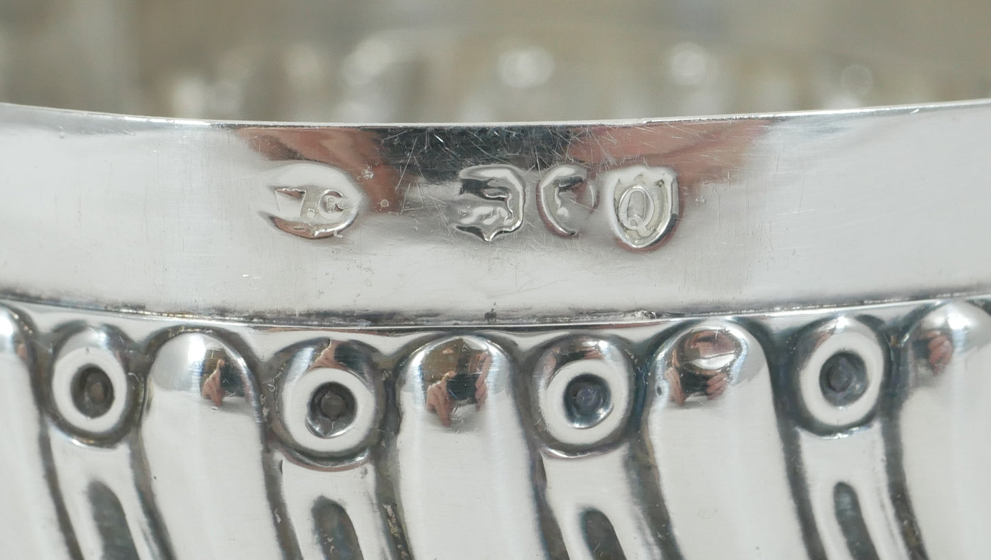 Antique Victorian 1891 Sterling Silver Love Heart Shape Trinket Jewellery Box